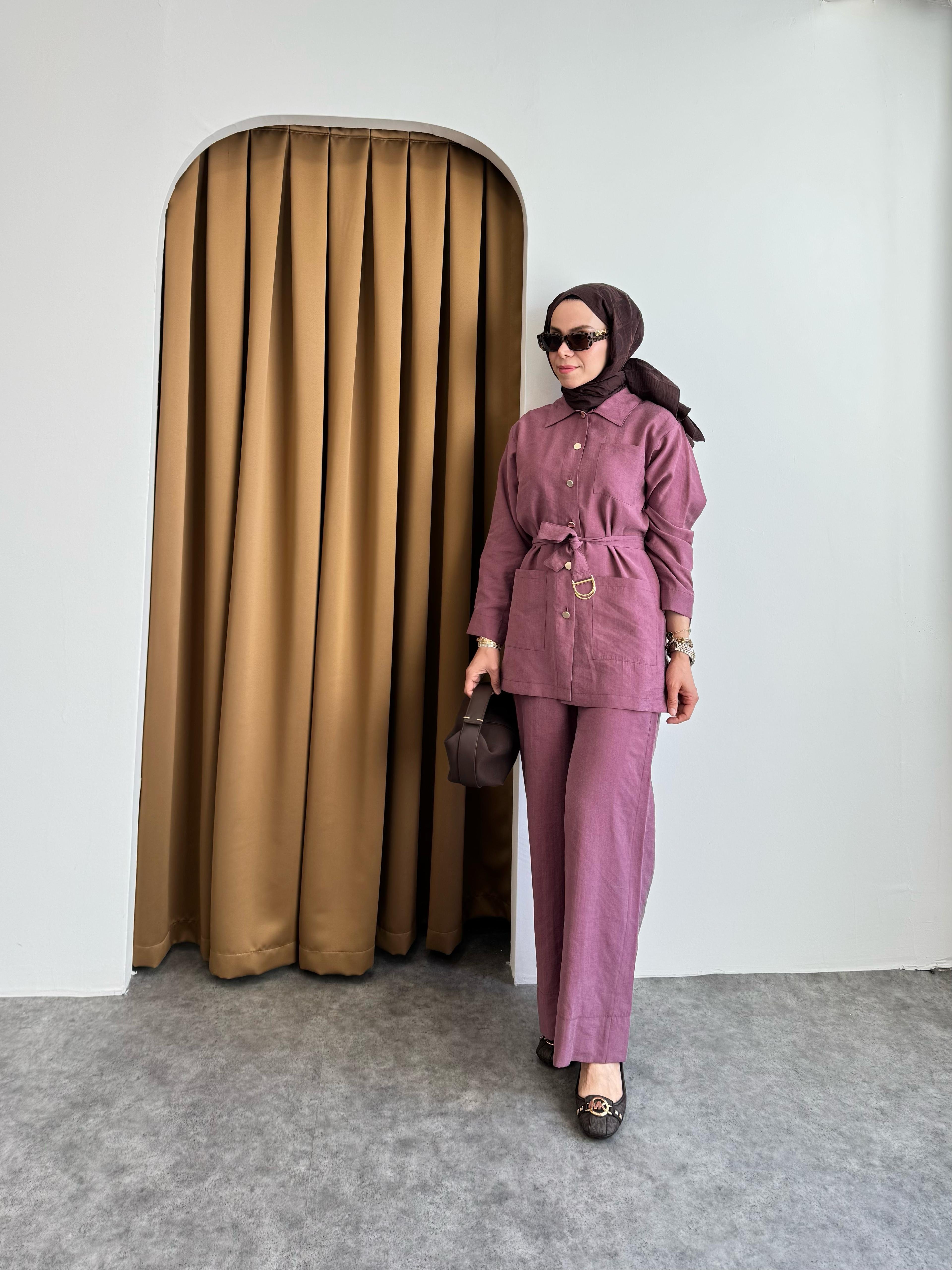 Serra Lyocell Takım - mürdüm
