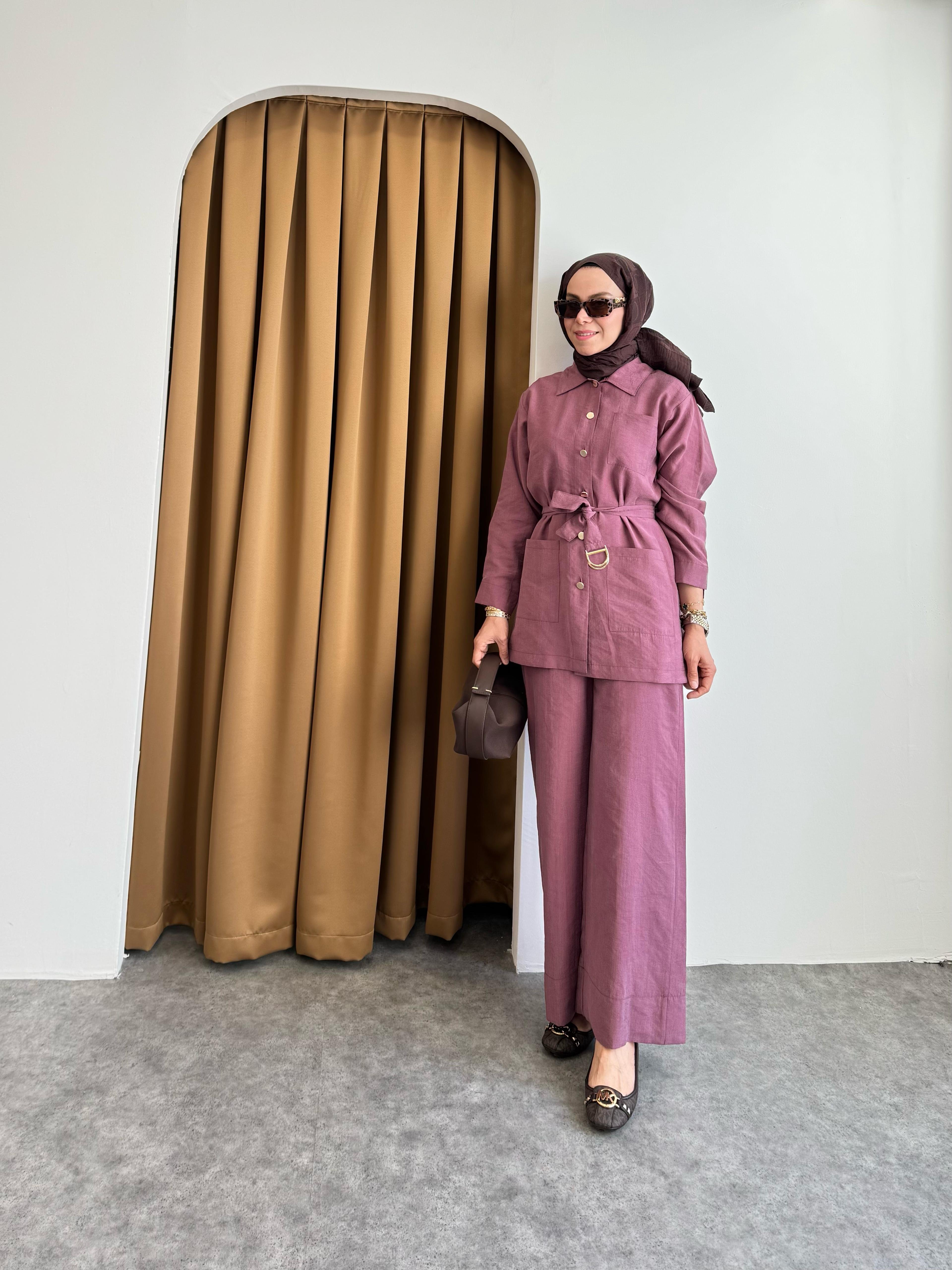Serra Lyocell Takım - mürdüm