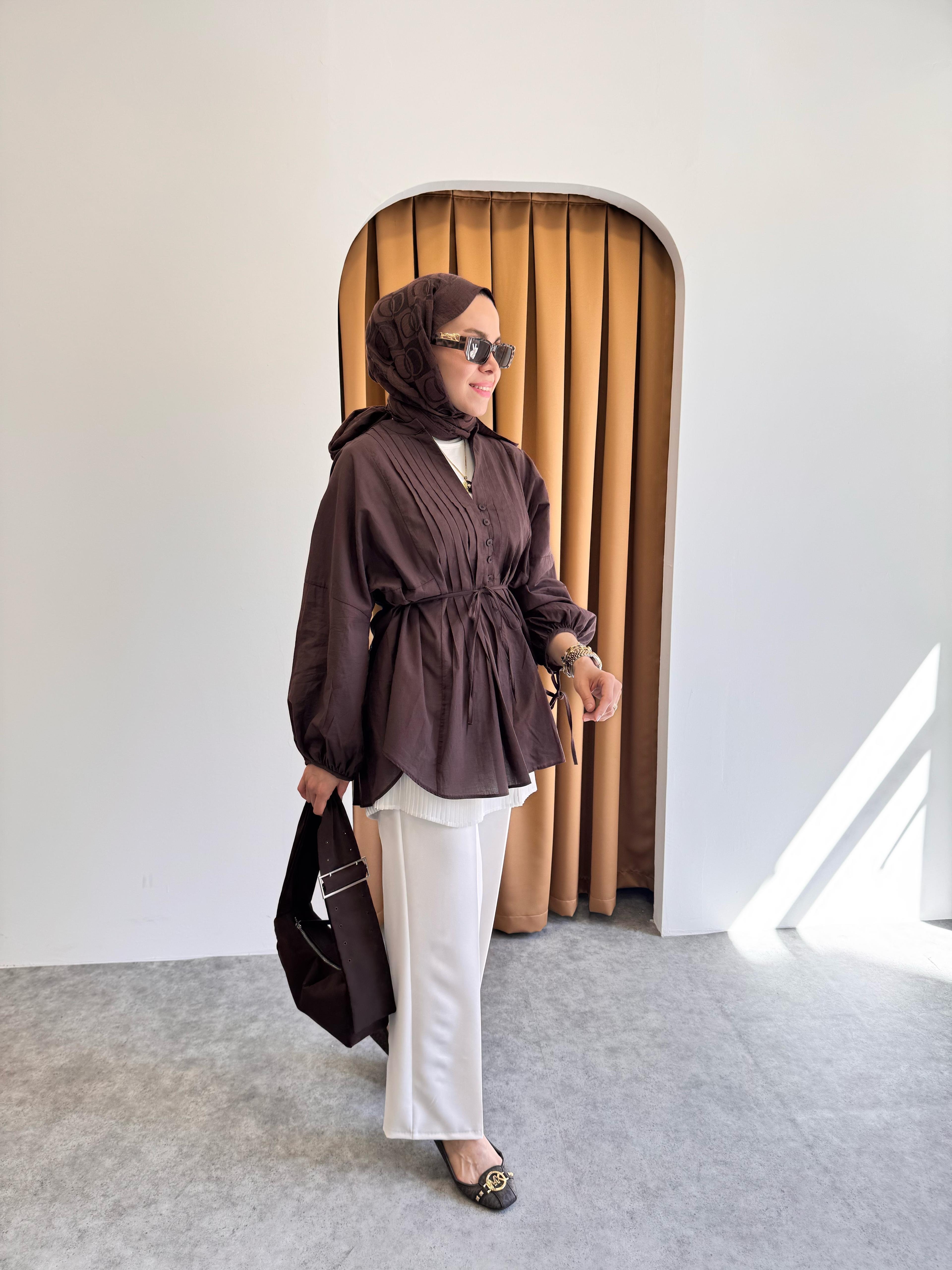 Perla Gömlek - Kahverengi