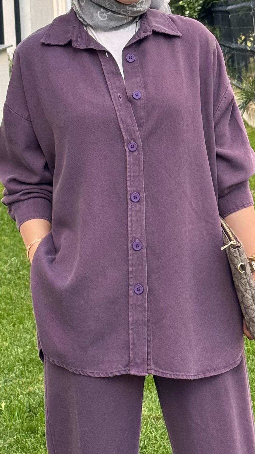 Casual Chick Takım - mürdüm