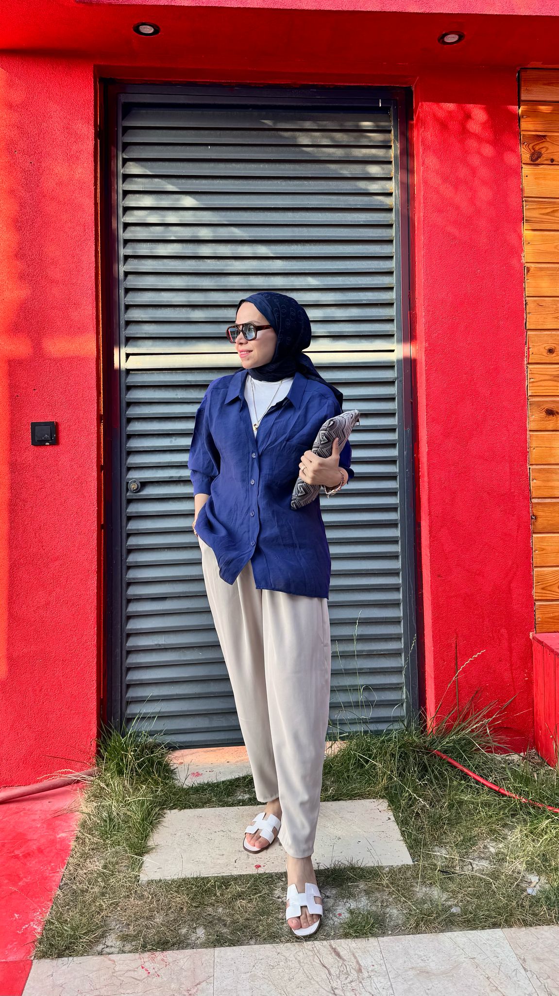 Pileli Şalvar Pantalon - Bej