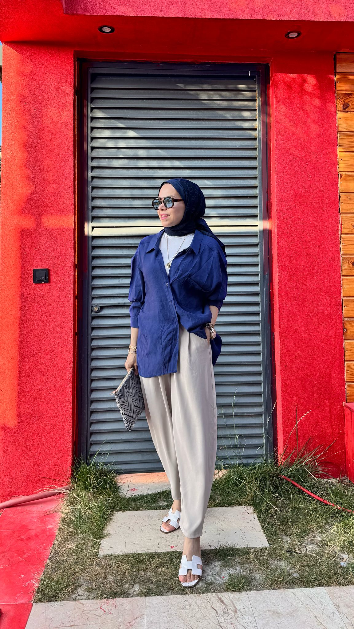 Pileli Şalvar Pantalon - Bej