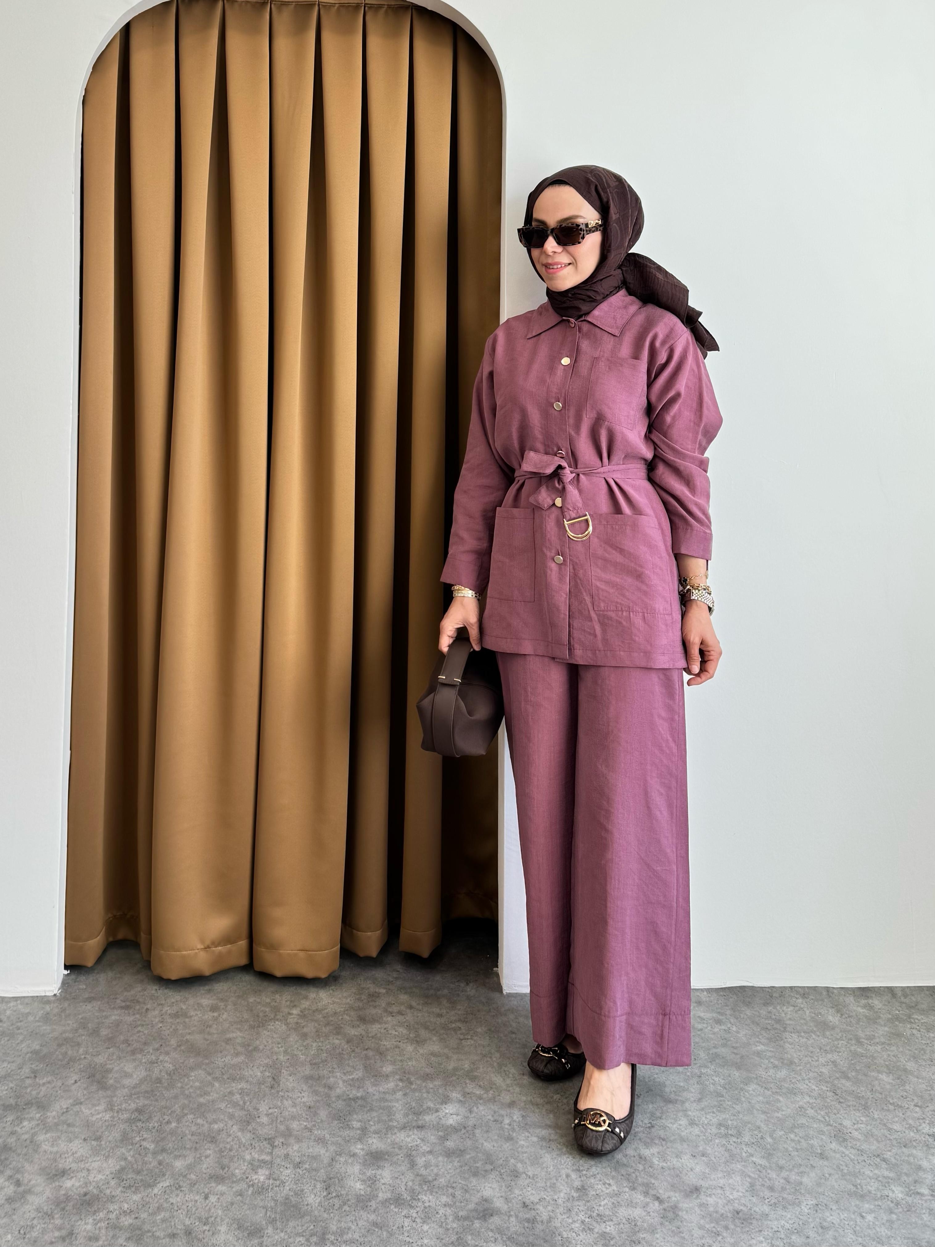 Serra Lyocell Takım - mürdüm