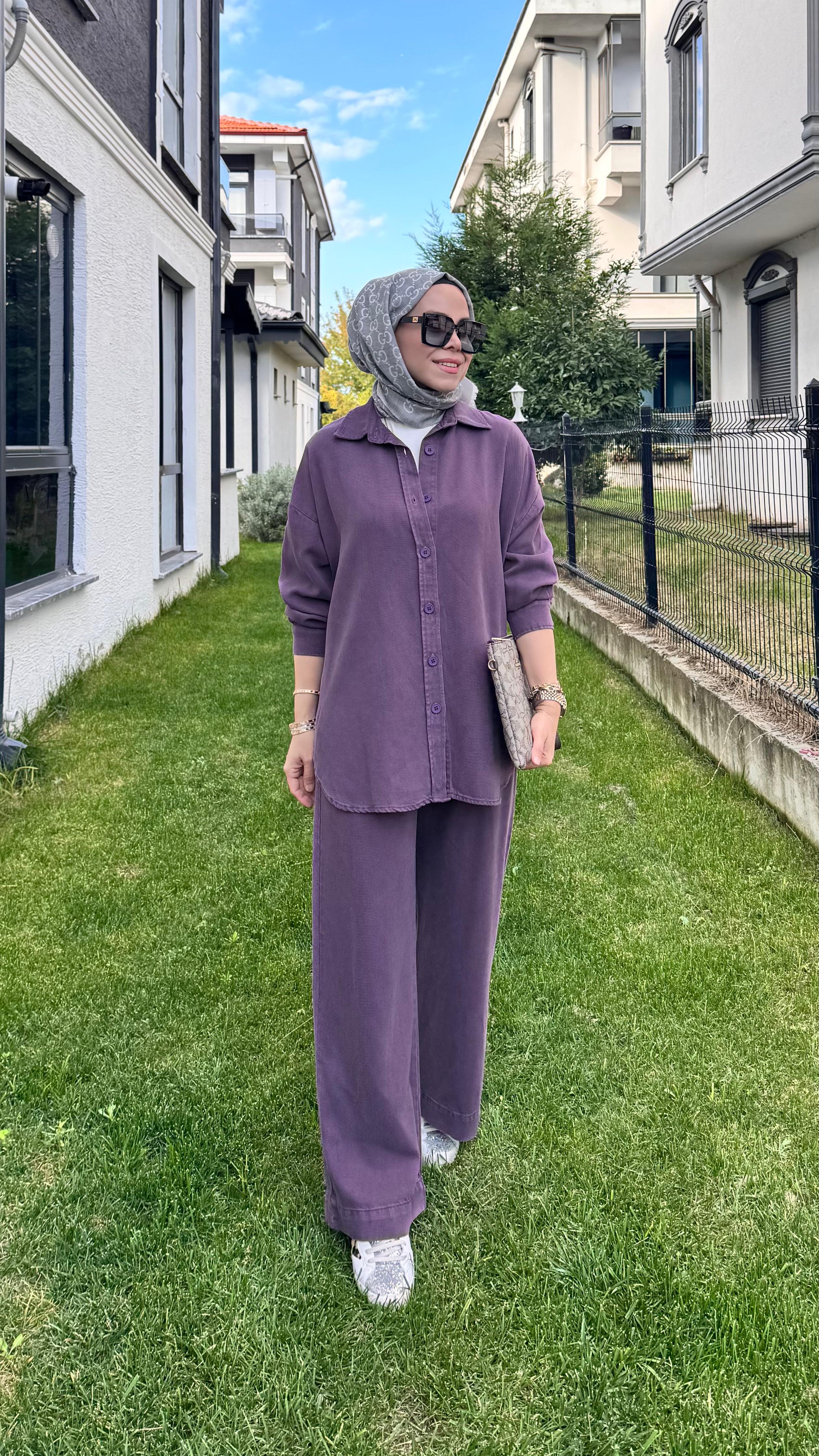 Casual Chick Takım - mürdüm