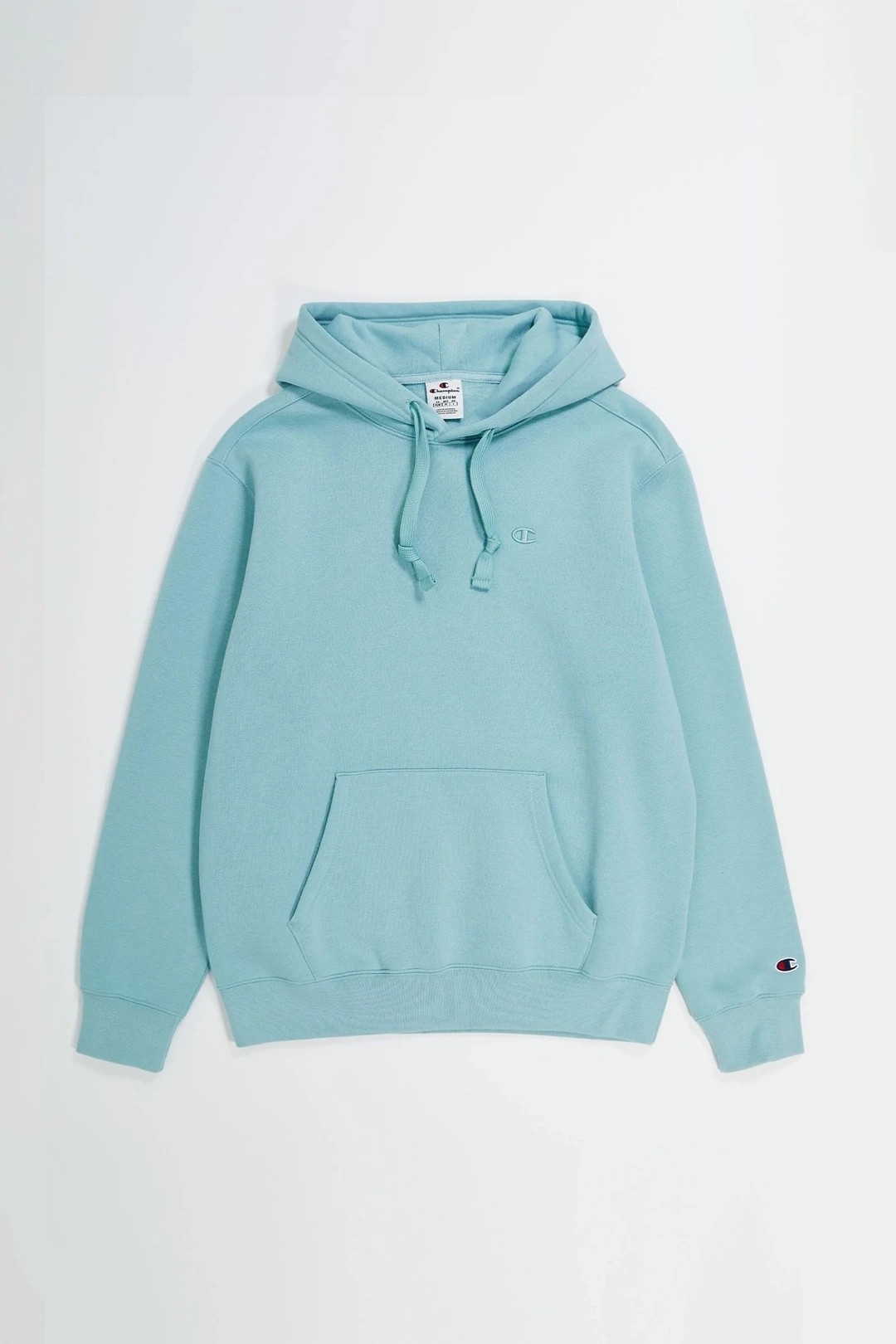 Champion Şardonlu C Kol Logo Hoodie Sweatshirt - Açık Mavi