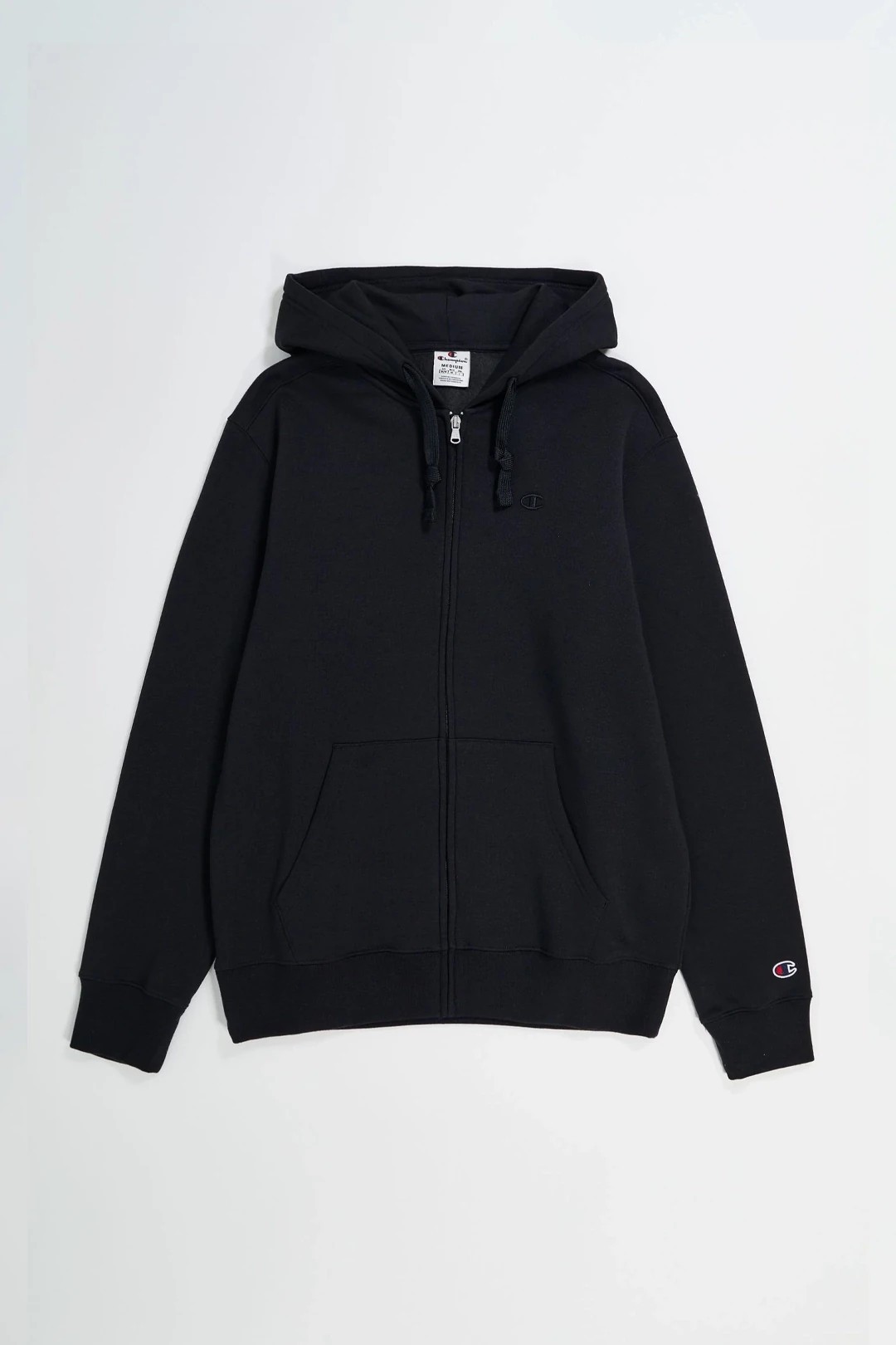 Champion Full-Zip C Logo Fleece Hoodie - siyah