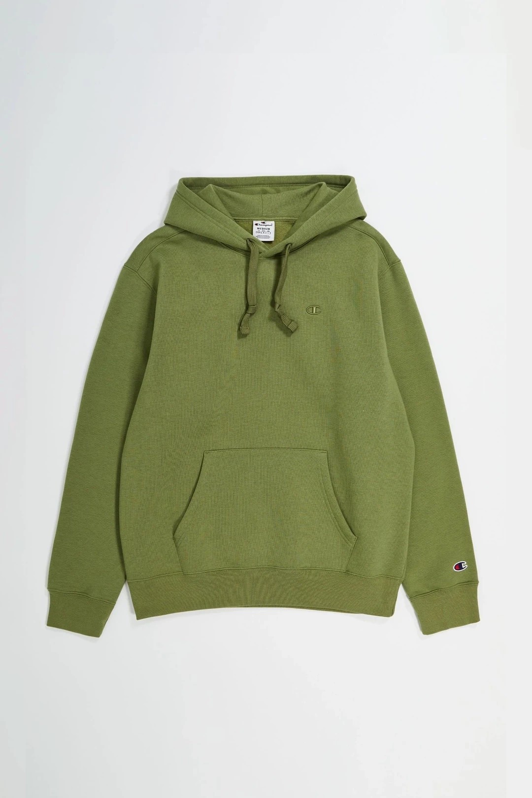 Champion Şardonlu C Kol Logo Hoodie Sweatshirt - Fesleğen Yeşili