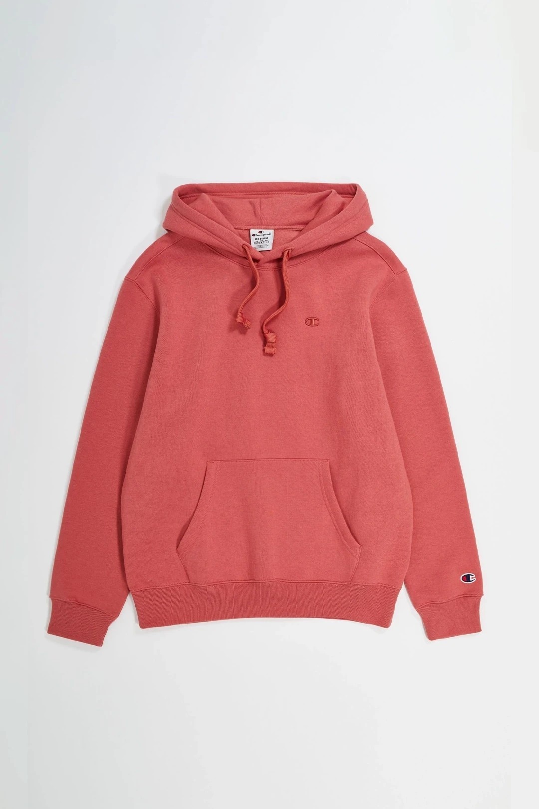 Champion Şardonlu C Kol Logo Hoodie Sweatshirt - Kırmızı\Siyah