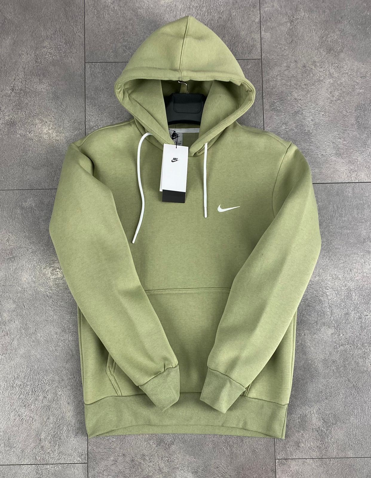 NK Şardonlu Sweatshirt Kapüşonlu Hoodie - Yeşil