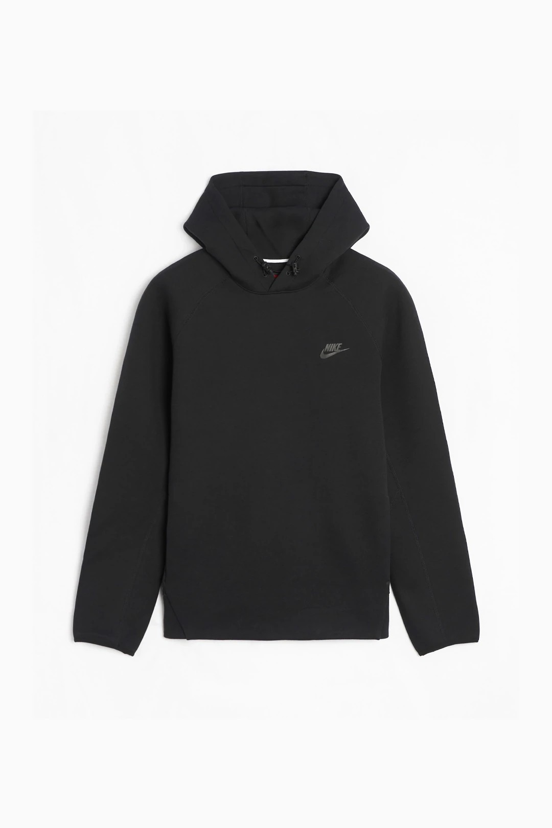 NK Yeni NikeTech Fleece Yaka Lastikli Hoodie Sweatshirt - siyah