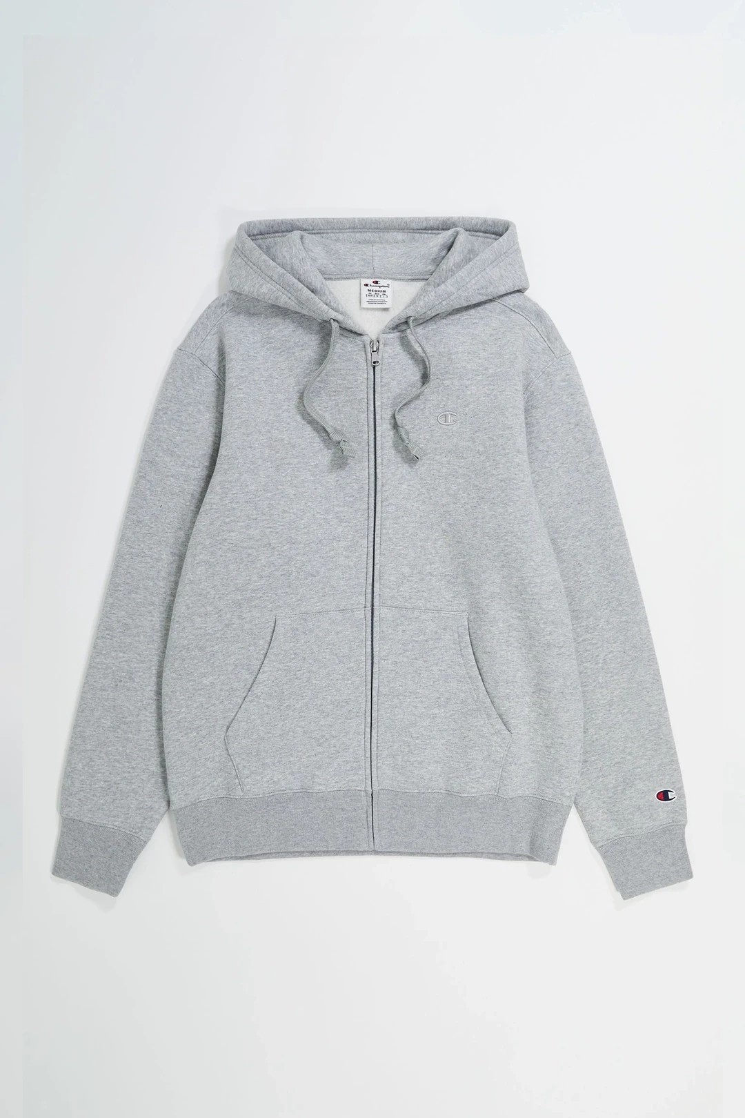 Champion Full-Zip C Logo Fleece Hoodie - Gri