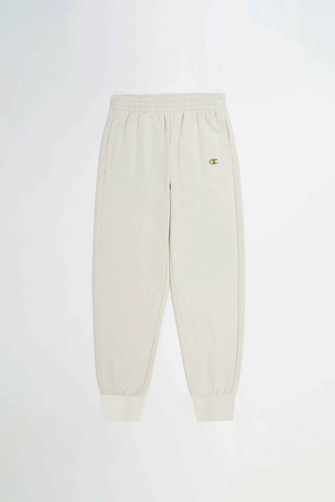 Champion Tobel C Logo Fleece Joggers - Beyaz