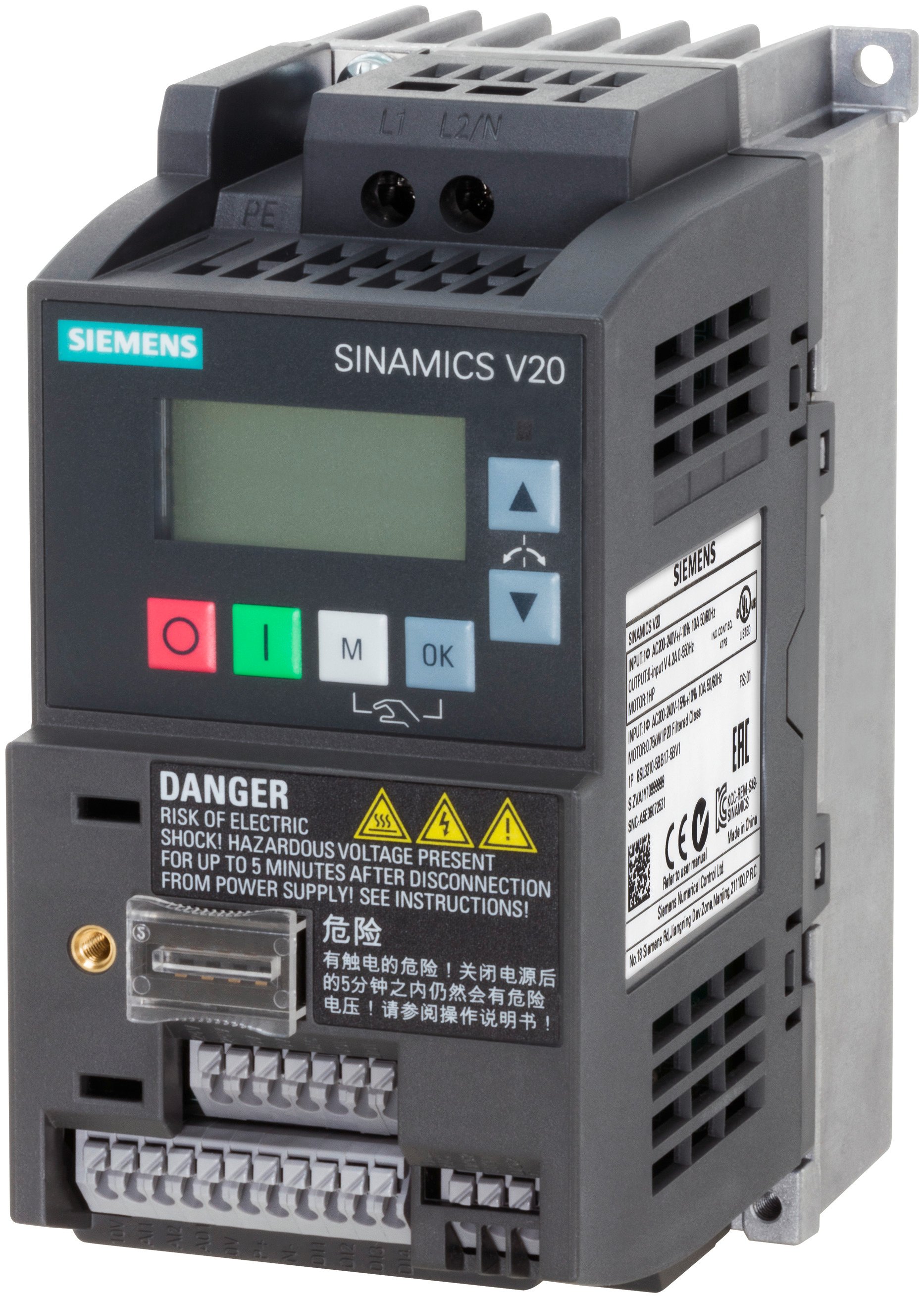 0.75 KW V20 YENİ NESİL SÜRÜCÜ MONOFAZE