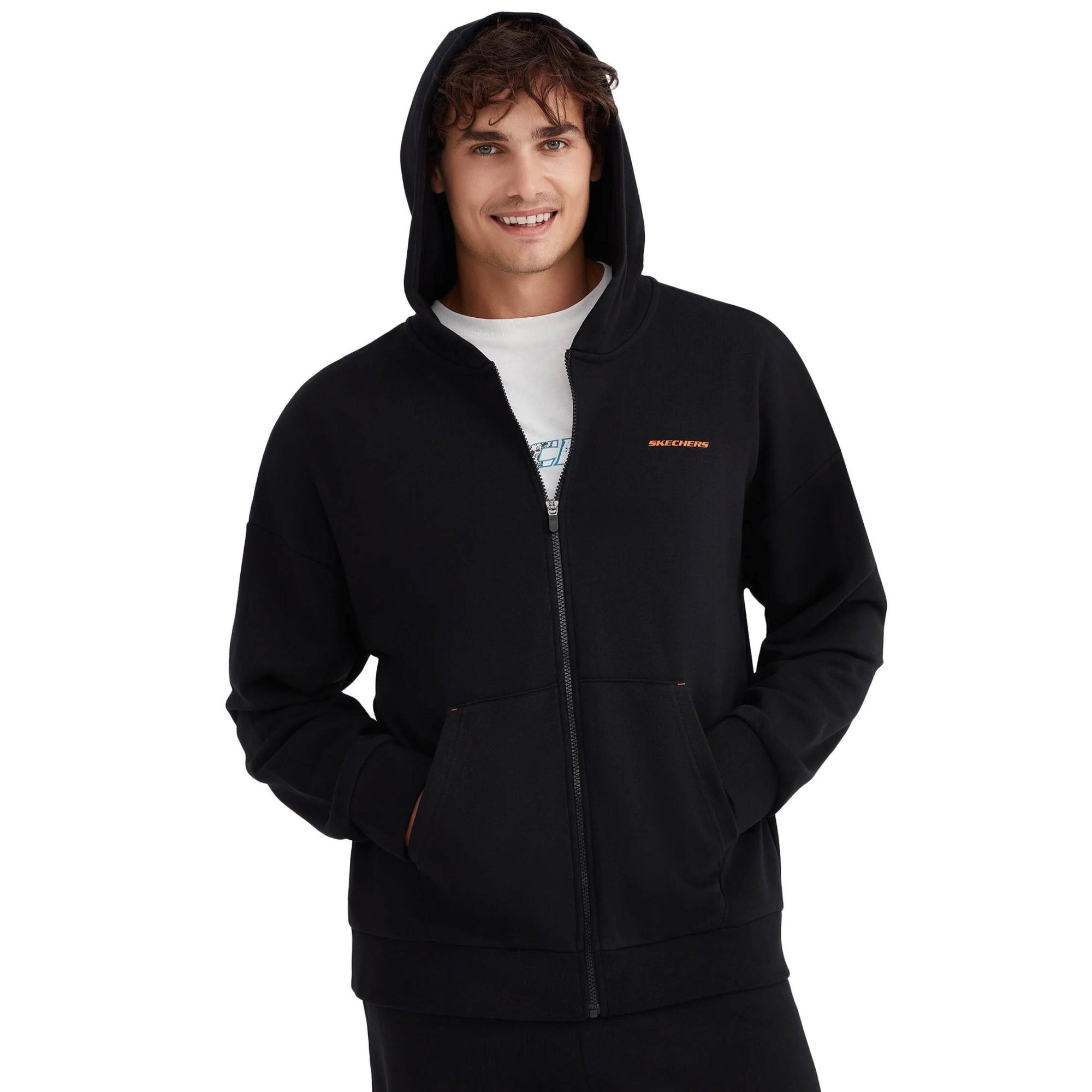 Skechers S232439 M Essential Full Zip Hoodie Erkek Sweatshirt