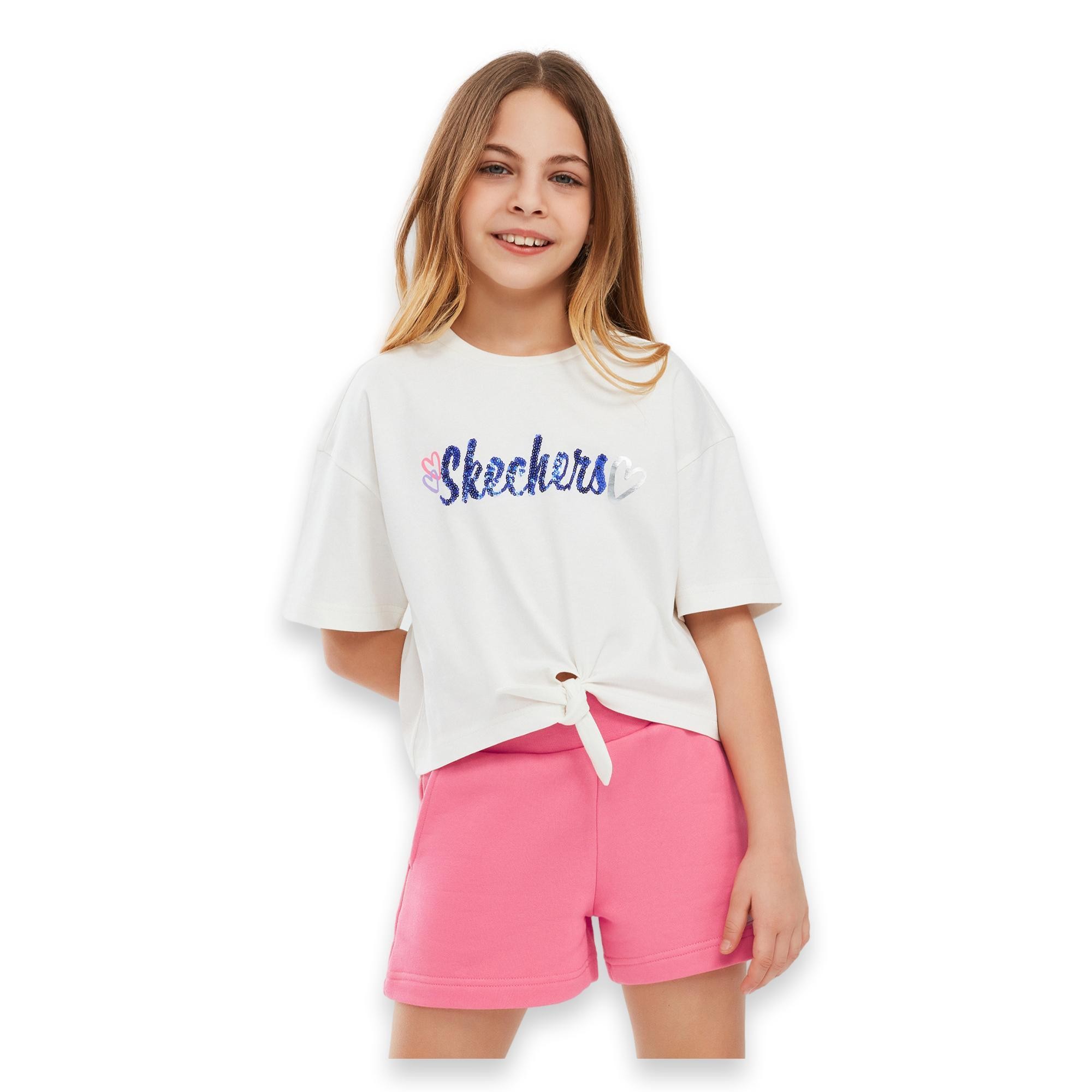 Skechers Sk241045 Graphic Tee G Sleeve Kırık Çocuk T-Shirt