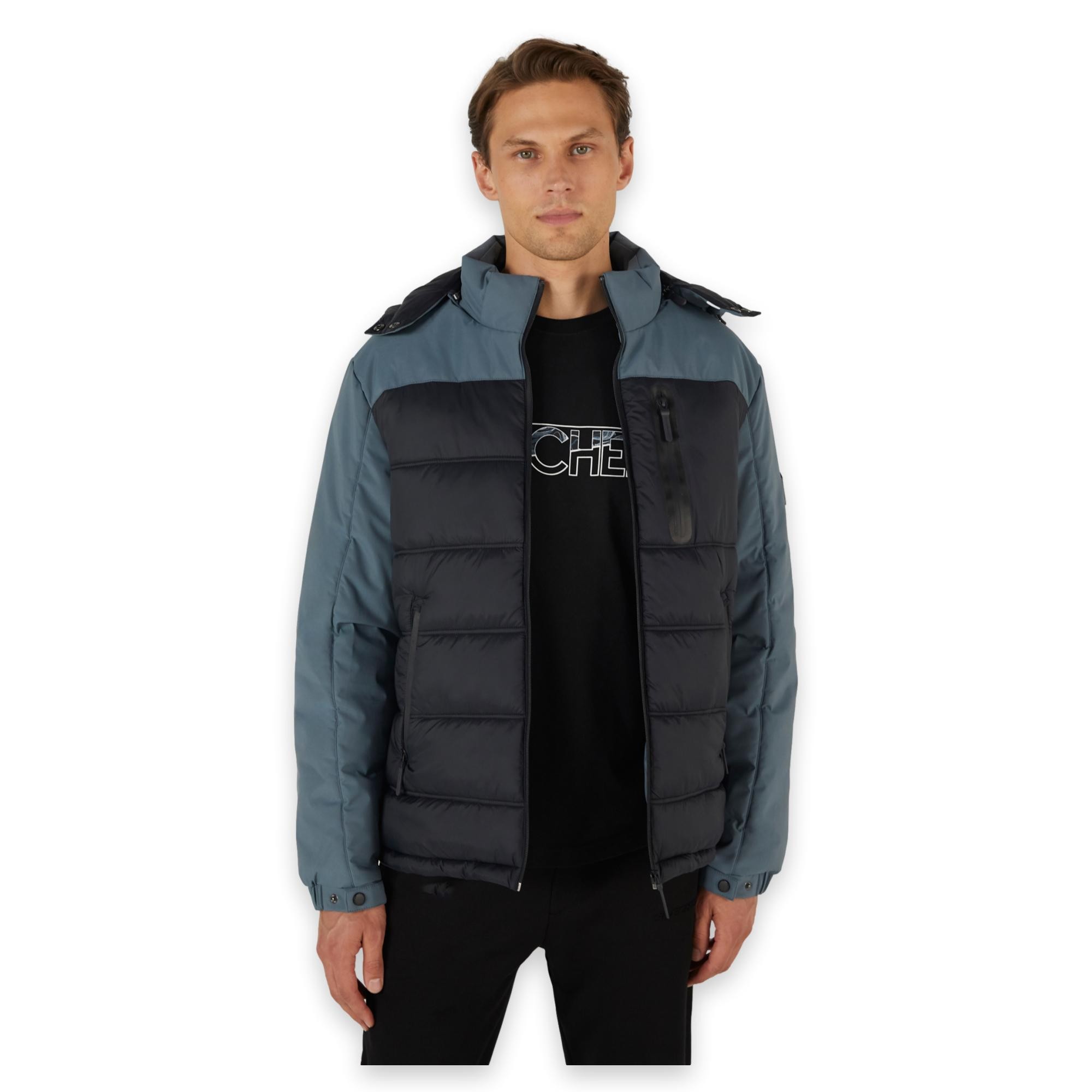 Skechers S242033 M Outerwear Padded Mont Erkek Mont