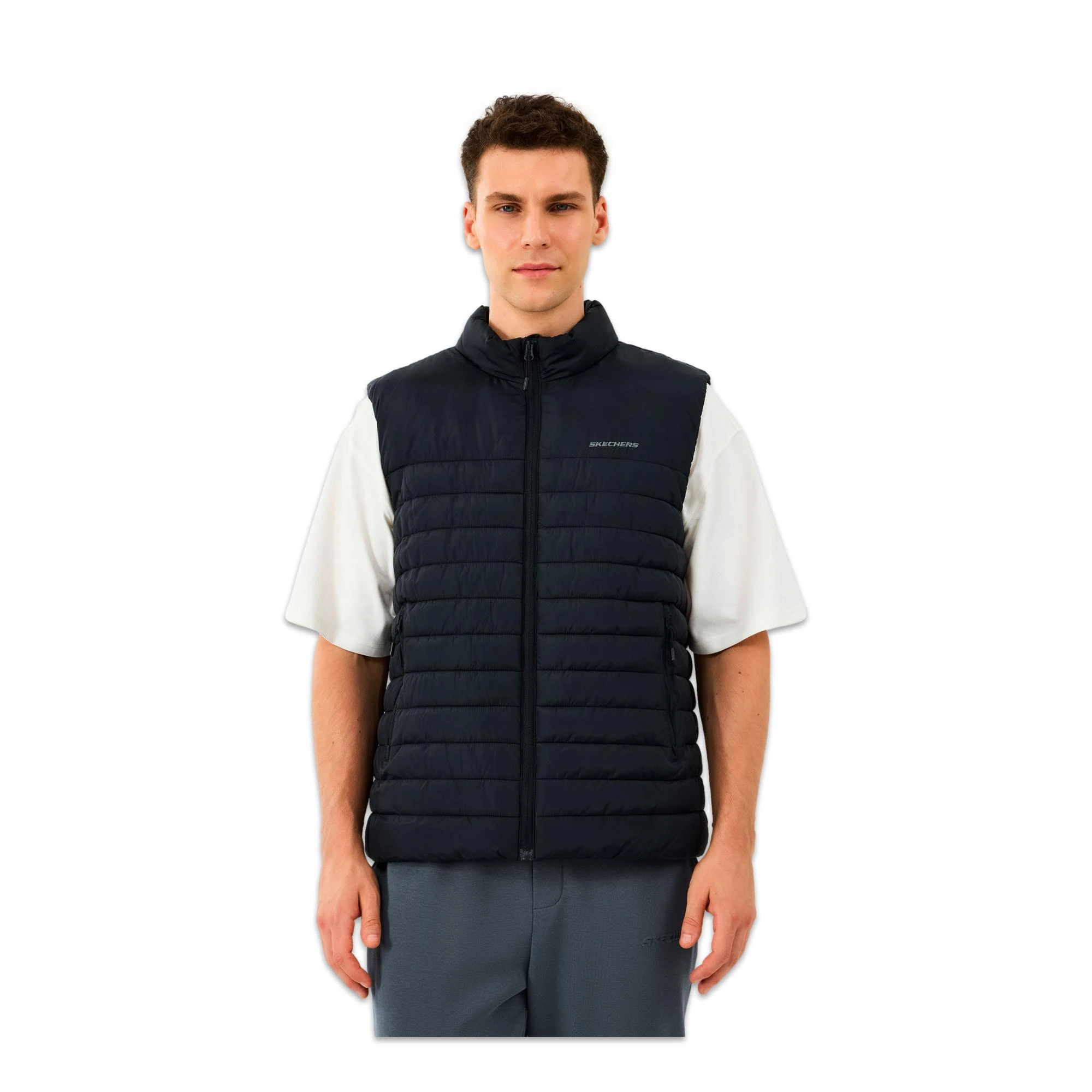 Skechers S242212 M Outerwear Polar Lining Paded Vest Erkek Yelek