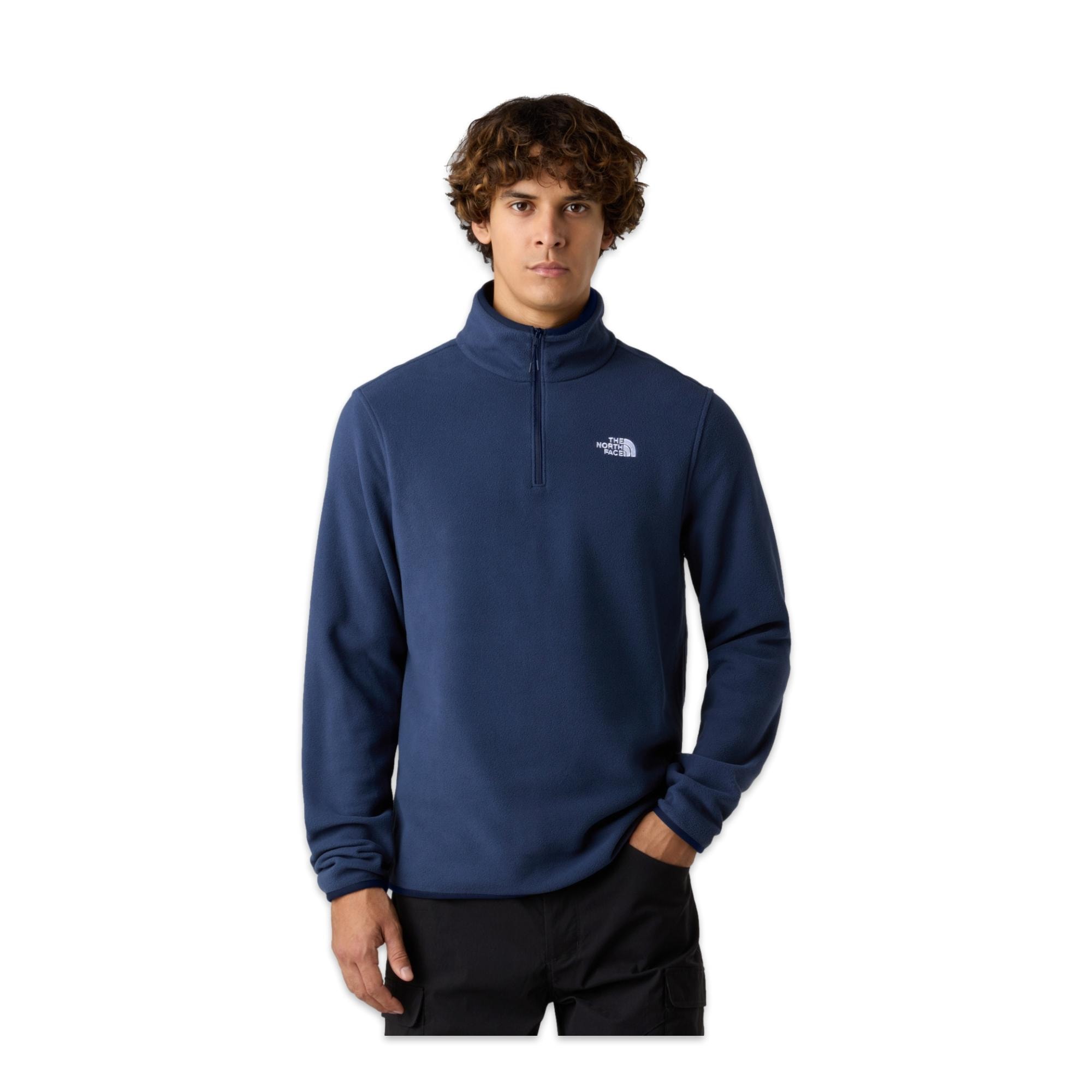 The North Face Nf0A8D0Q M Glacier Fleece 1/4 Zip Jacket Erkek Outdoor