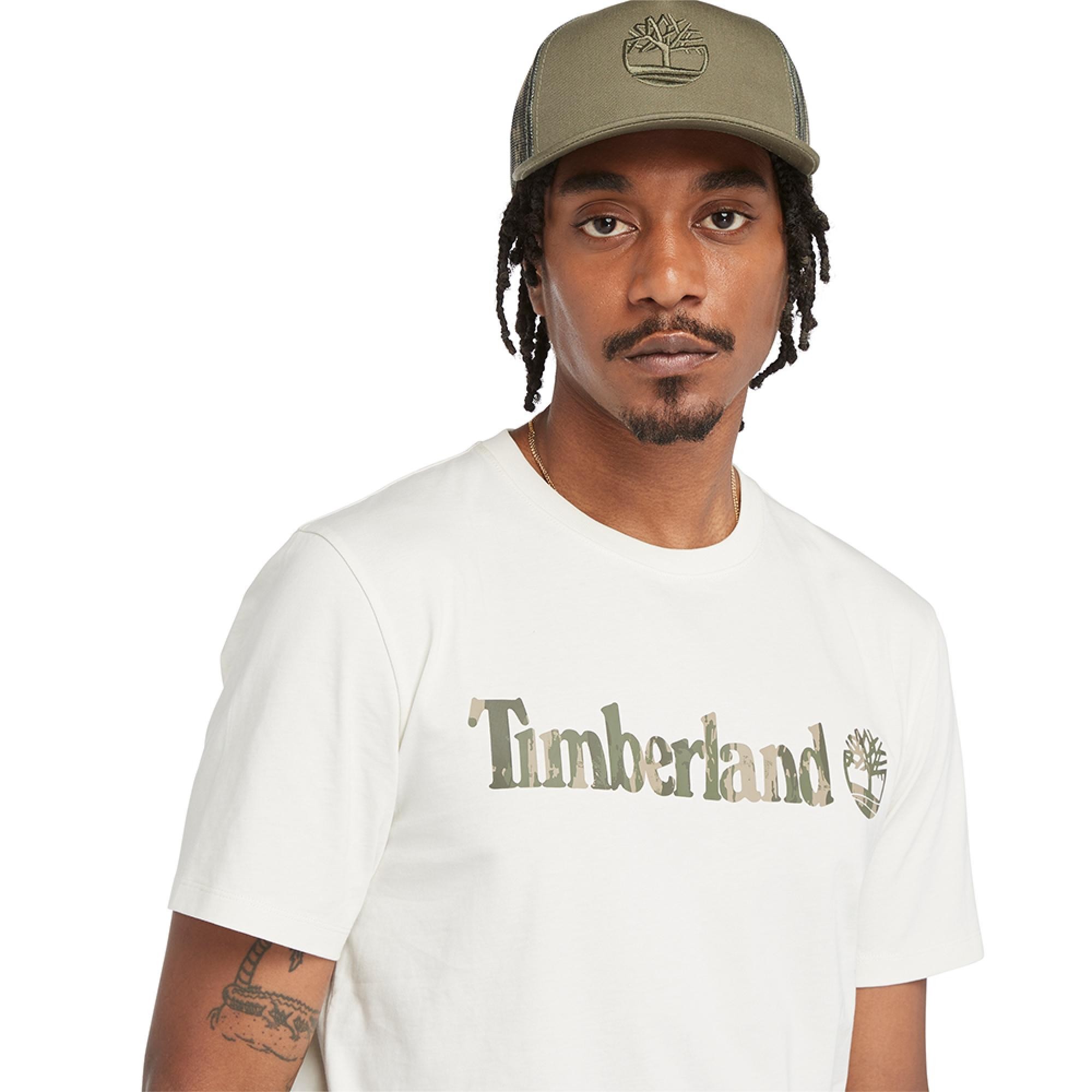 Timberland Tb0A5Unf Camo Linear Logo Tee Erkek T-Shirt