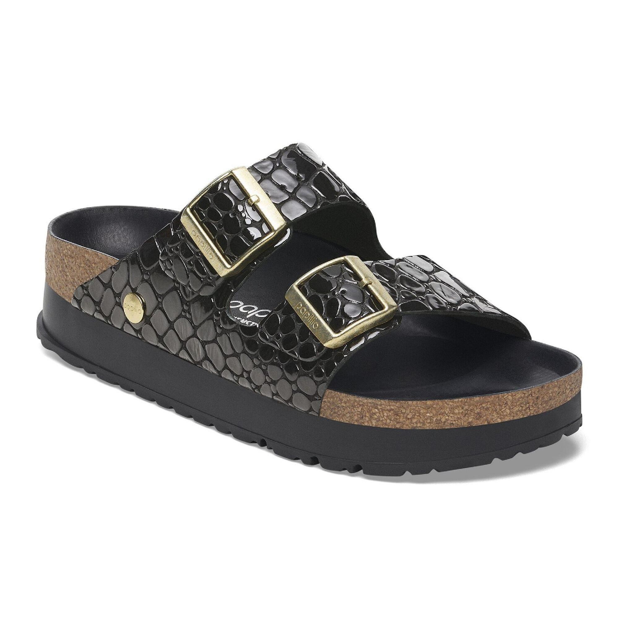 Birkenstock Arizona Platform Nl Shiny Croc Çift Bant Kadın Terlik