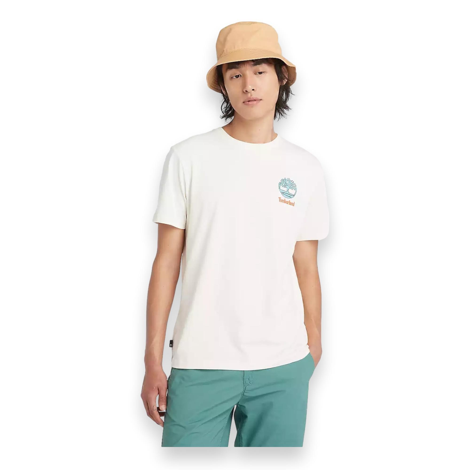 Timberland Tb0A5Udy Back Graphic Sleeve Erkek T-Shirt