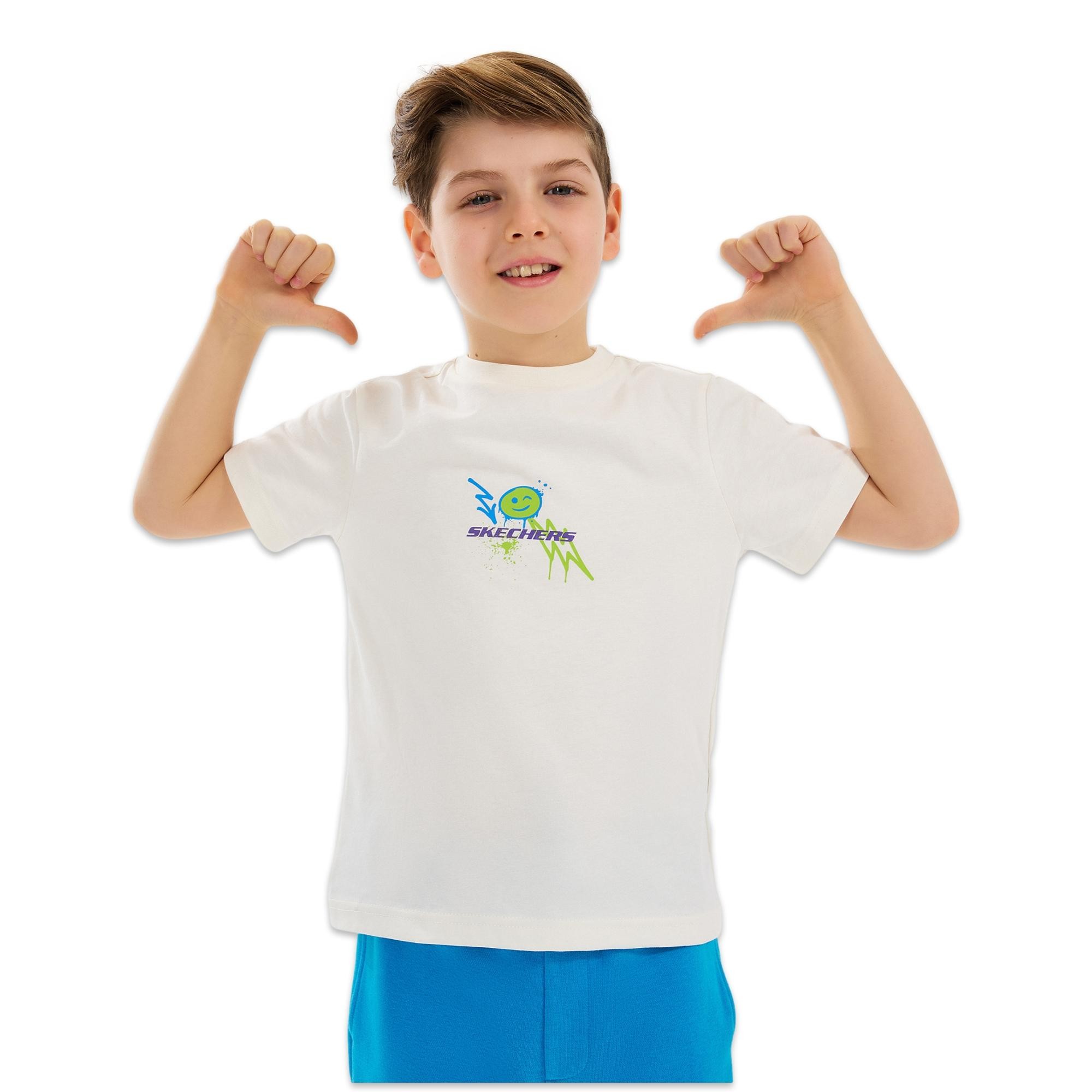Skechers Sk2510030 B Graphic Tee Erkek Çocuk T-Shirt