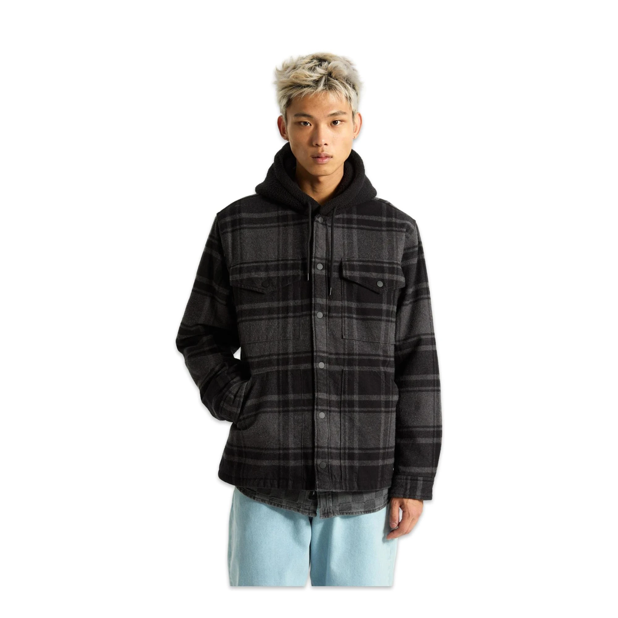 Vans Vn000P7V Piedmont Hooded Plaid Shacket Erkek Ceket