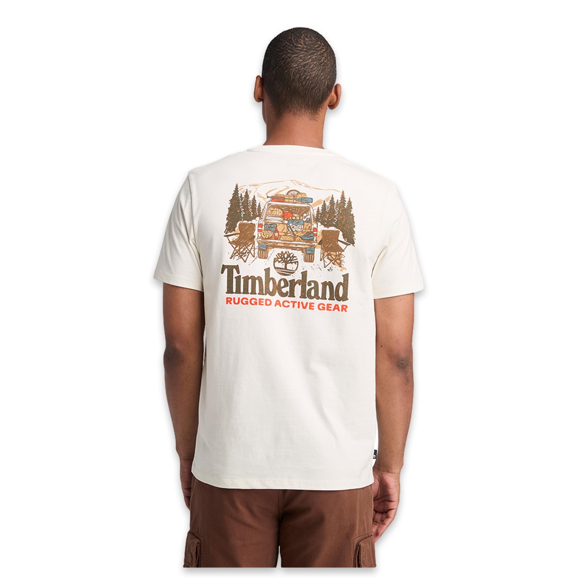 Timberland Tb0A6Drw Washed Back On The Road Graphic Tee Erkek T-Shirt