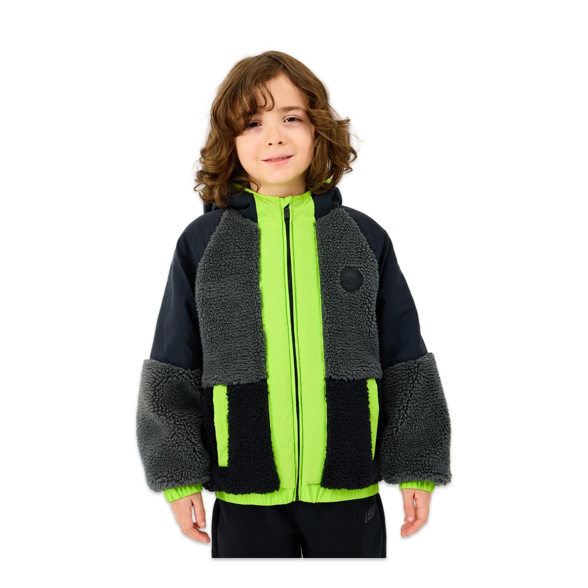 Skechers Sk2520045 B Outdoor Fleece Full Zip Sherpa Jacket Erkek Çocuk Mont
