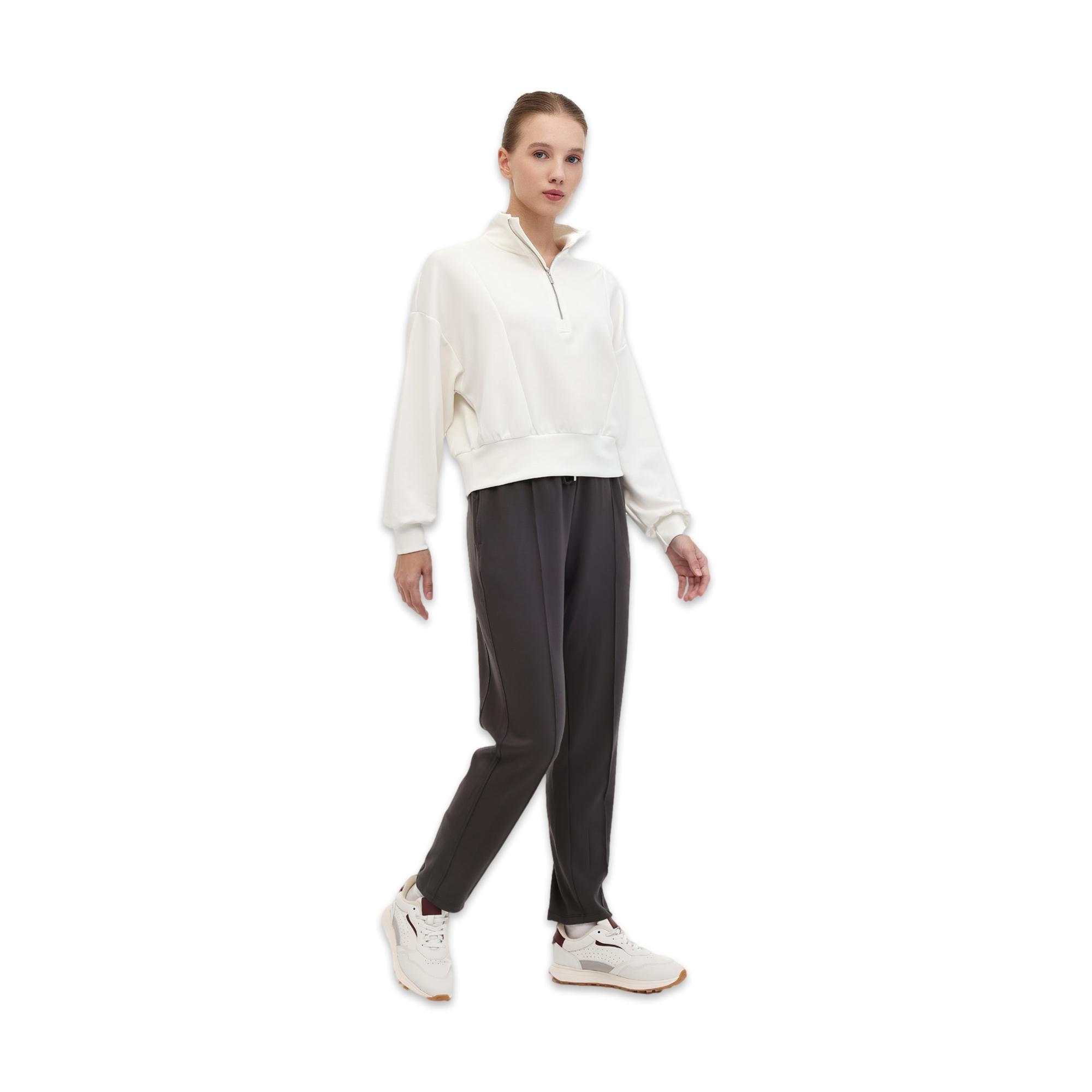 Lumberjack 5W Wl Denil Yog1-9 5Pr Half Full Zip Kadın Sweatshirt