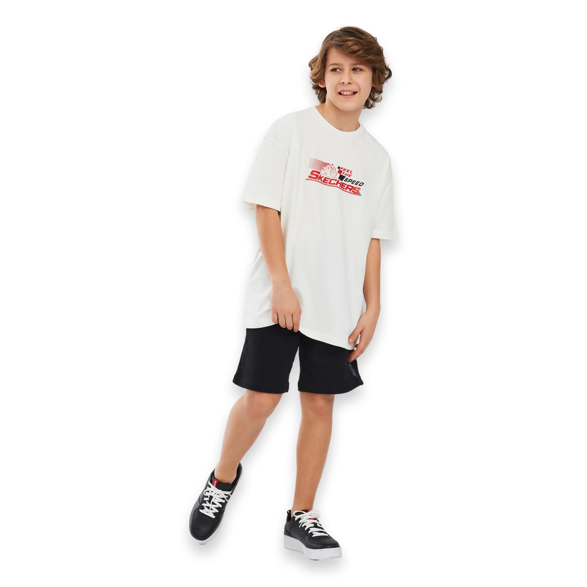 Skechers Sk241020 Graphic Tee Sleeve Çocuk T-Shirt