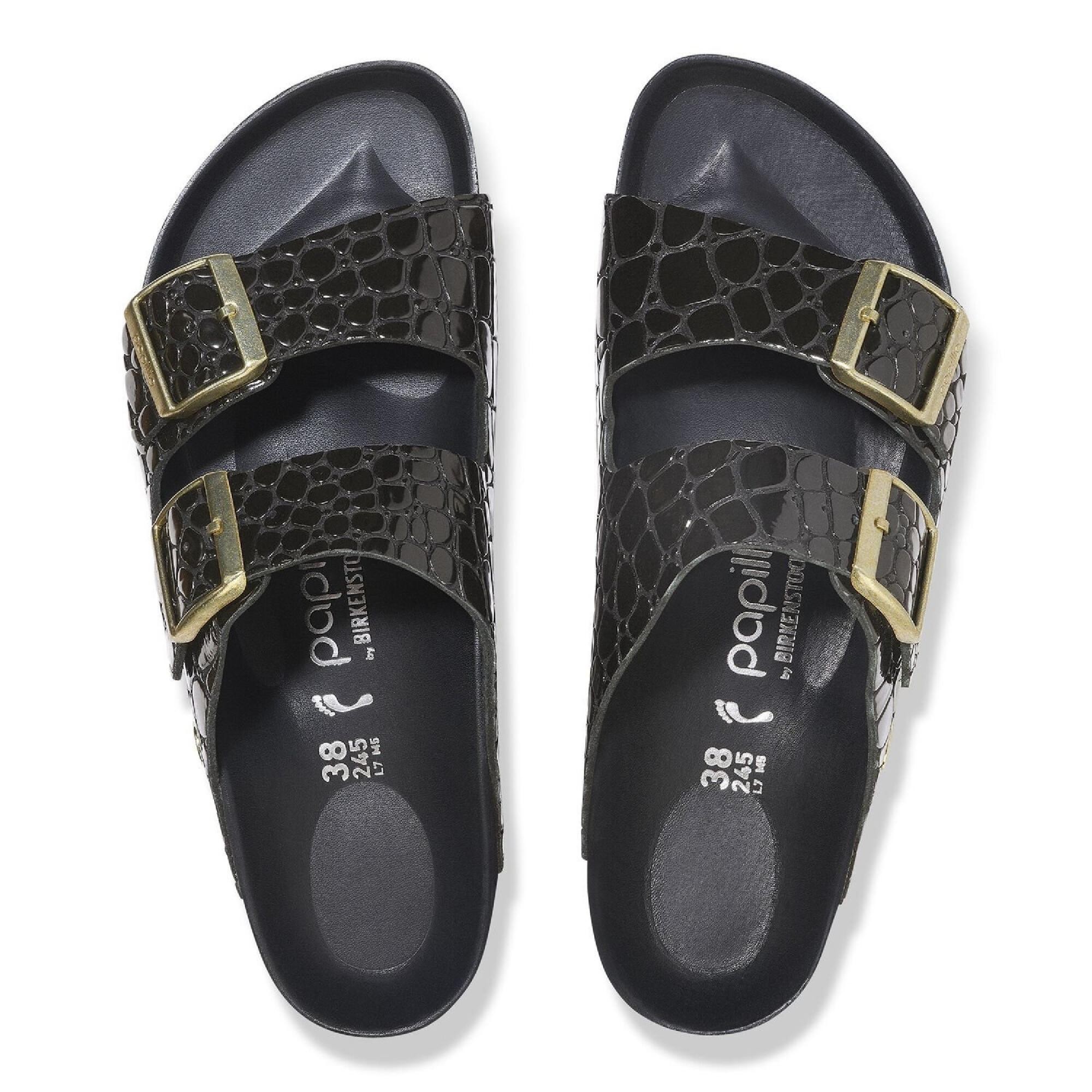 Birkenstock Arizona Platform Nl Shiny Croc Çift Bant Kadın Terlik