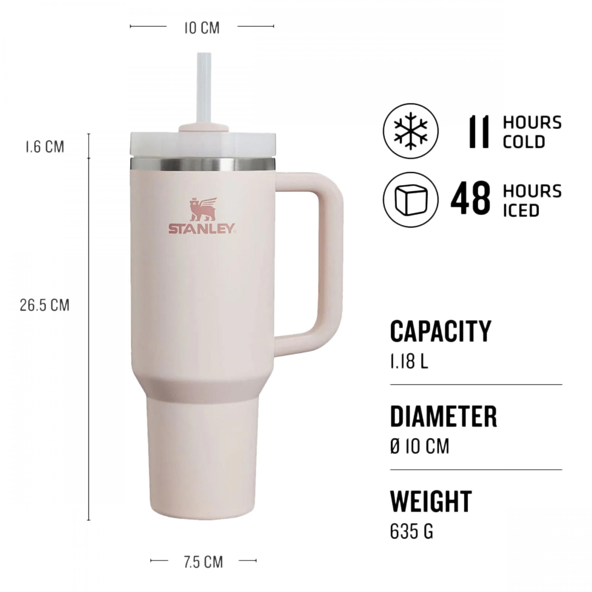 Stanley 10-13230 The Quencher H2.O Flowstate Tumbler 1.18L / 40Oz Pipetli Termos Bardak Pe