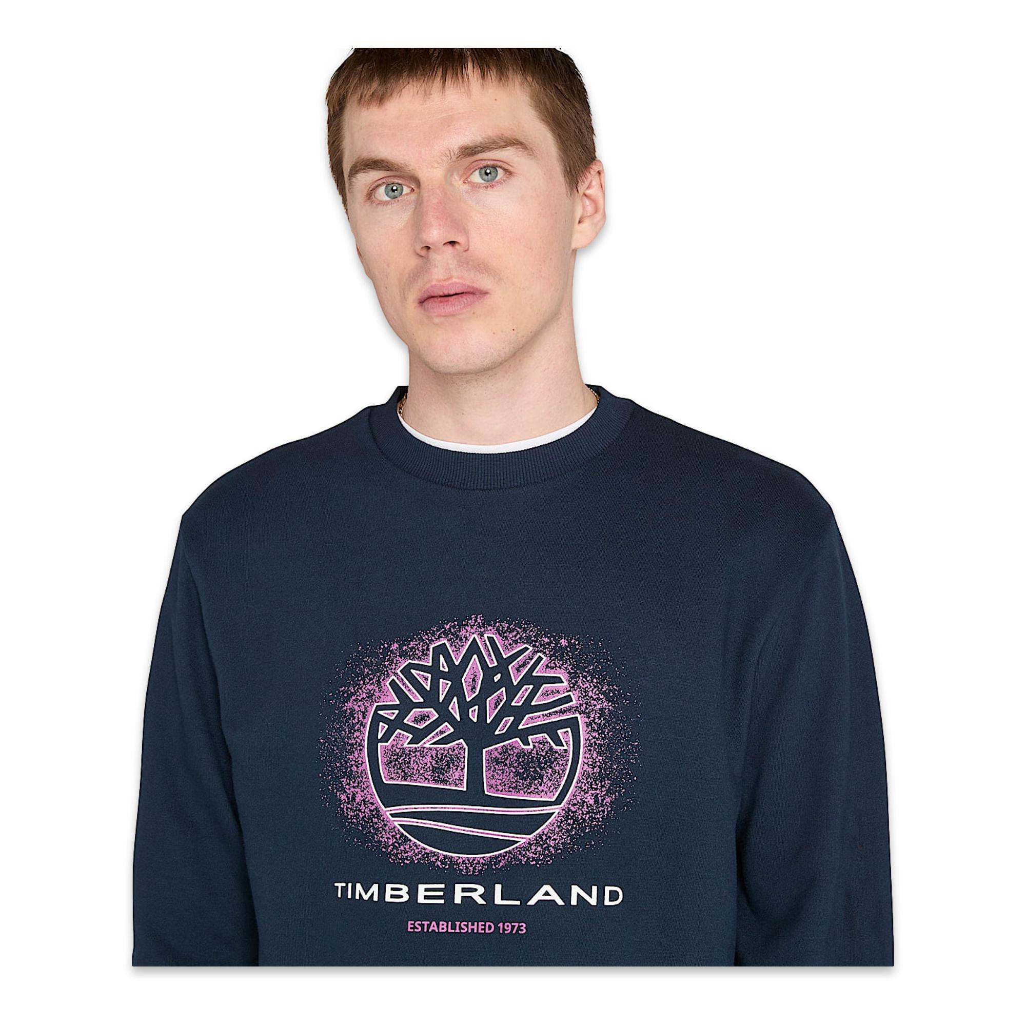 Timberland Tb0A5Mc7 Front Seasonal Tree Logo Graphic Crewnec Erkek Sweatshirt