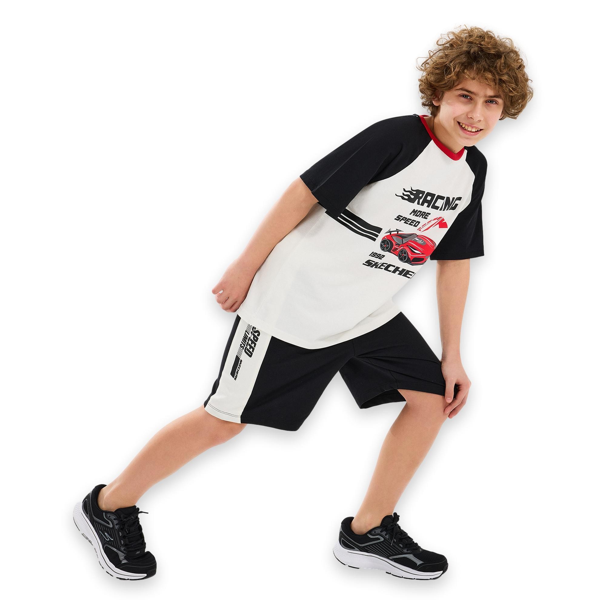 Skechers Sk2510038 B Graphic Tee-Siyah Çocuk T-Shirt