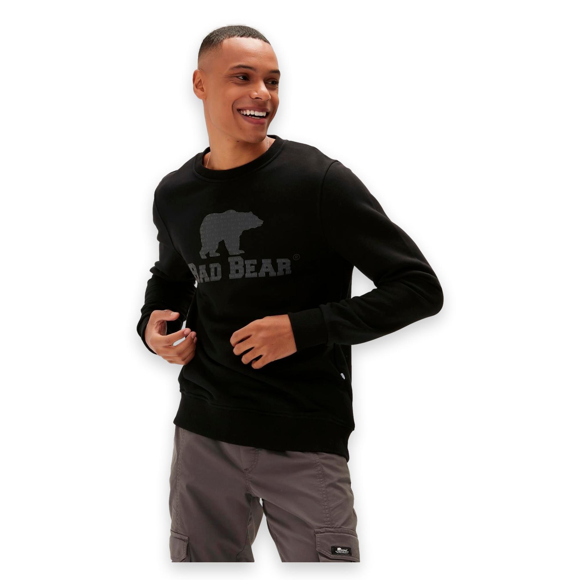 Bad Bear 22.02.12.007 Logo Crewneck Erkek Sweatshirt