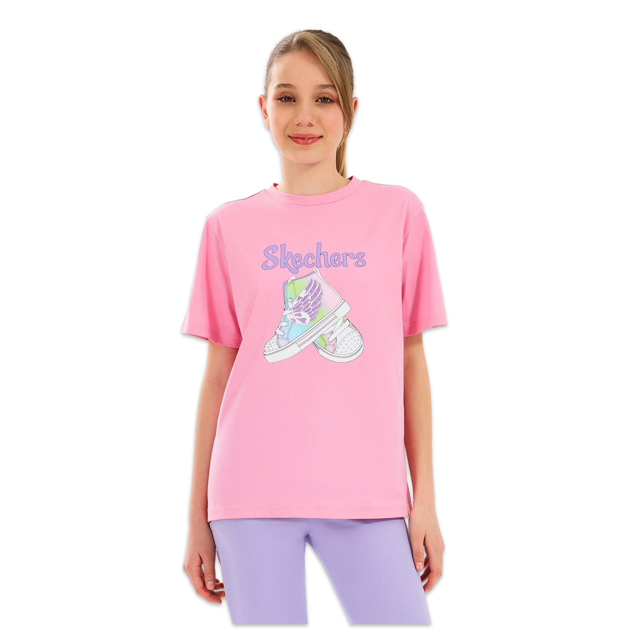 Skechers Sk2510019 G Graphic Tee Kız Çocuk T-Shirt