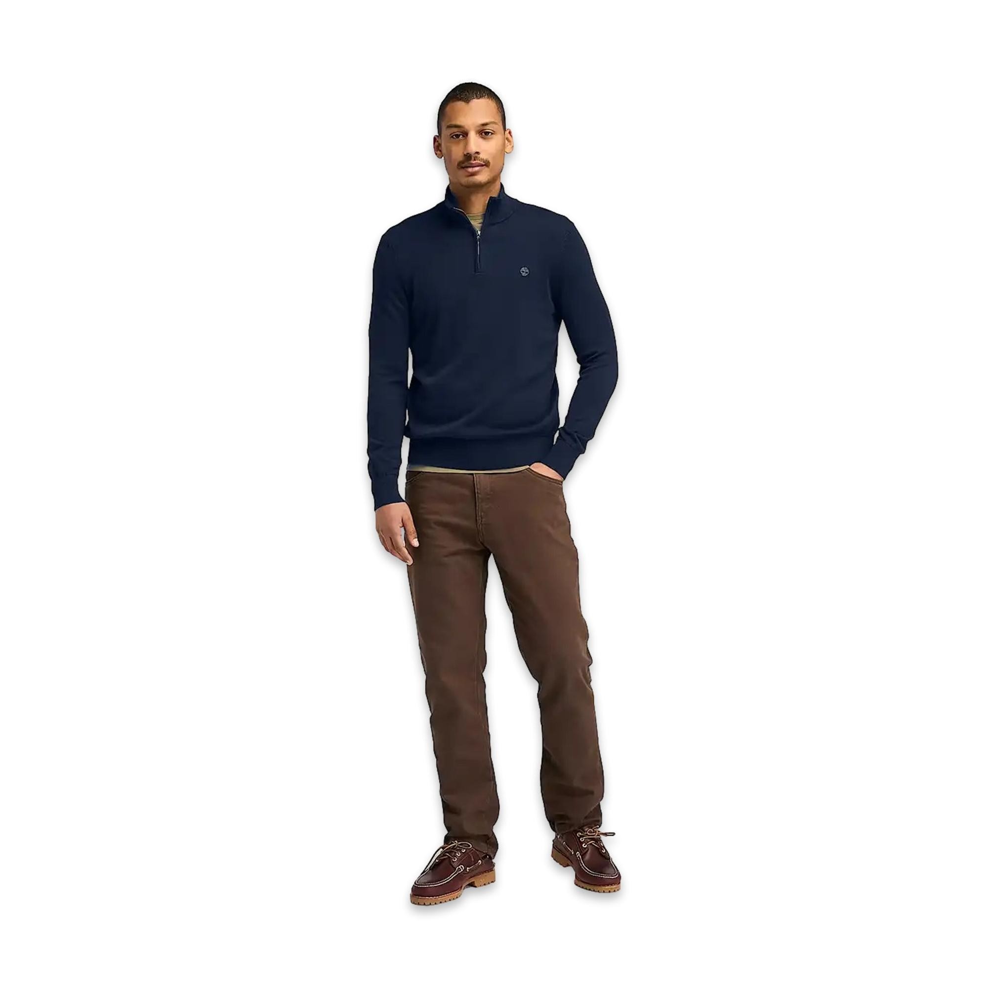 Timberland Tb0A2Bmx Williams River Cotton Yd 1/4 Zip Sweater Erkek Sweatshirt