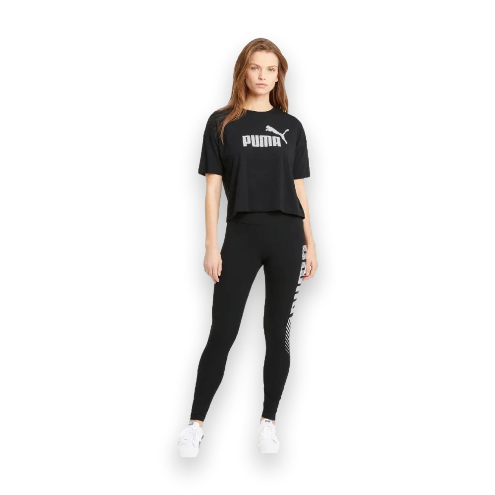 Puma 586866 Ess Cropped Logo Kadın T-Shirt