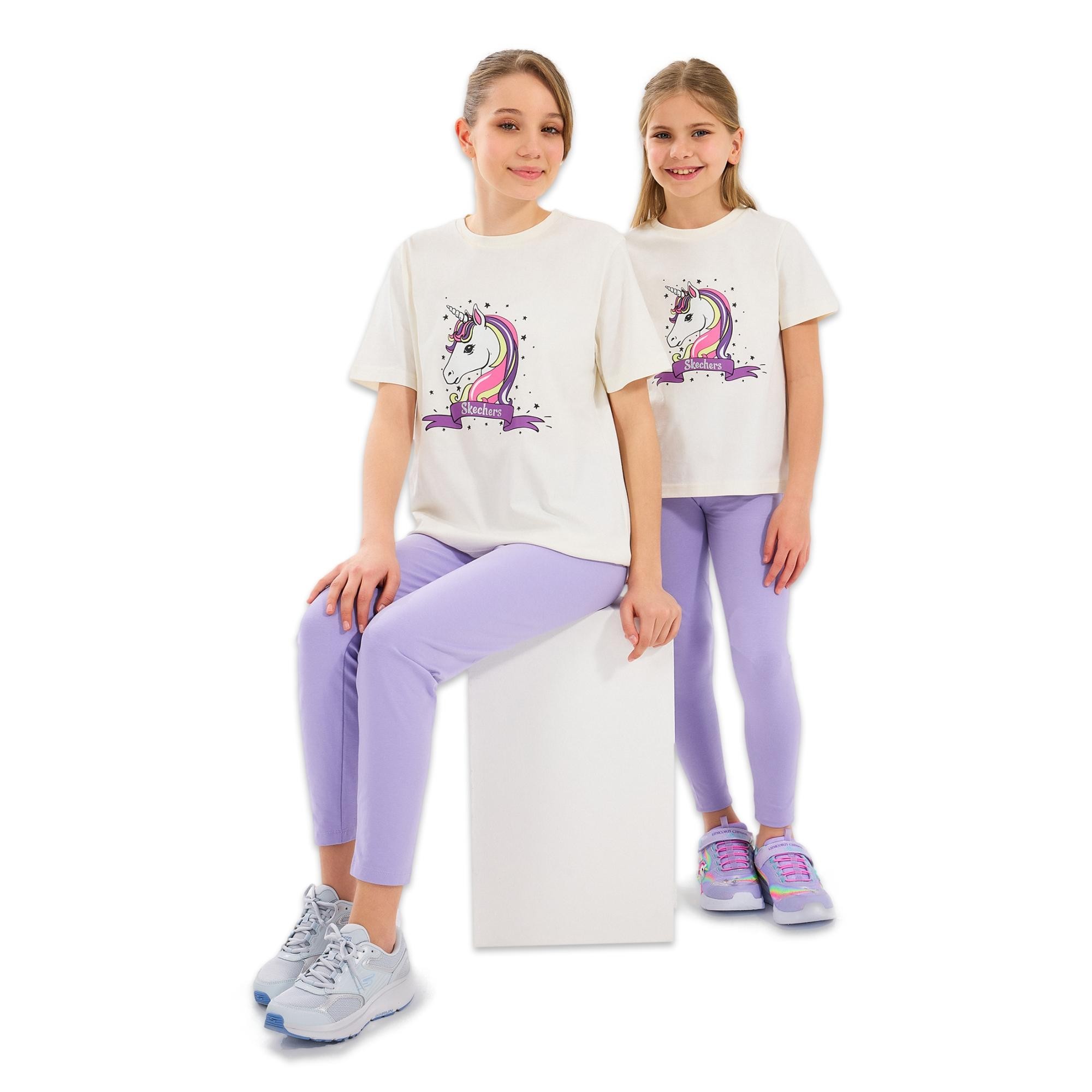 Skechers Sk2510022 G Graphic Tee Kız Çocuk T-Shirt