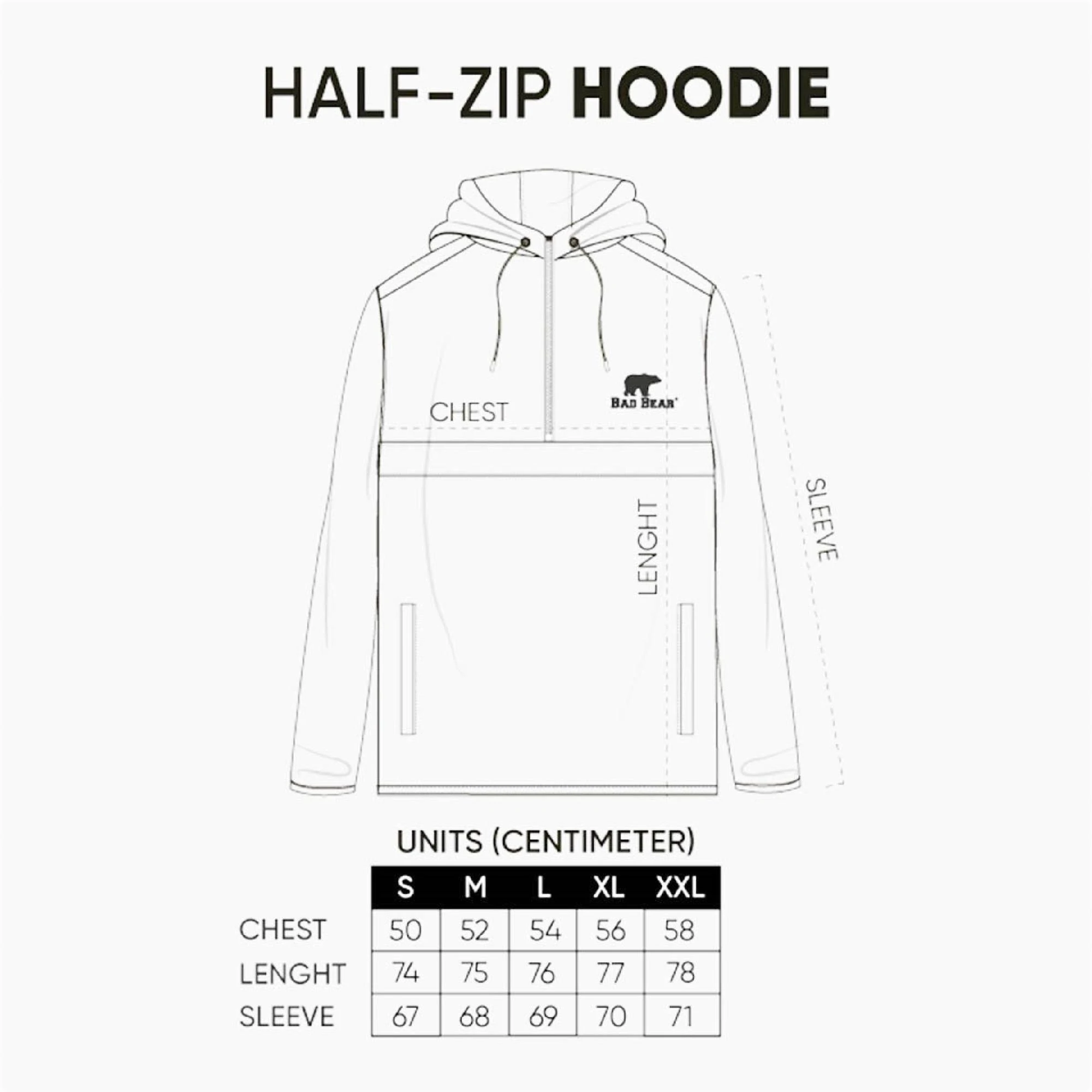 Bad Bear 19.02.27.027 Halfzip Hoodie Erkek Sweatshirt