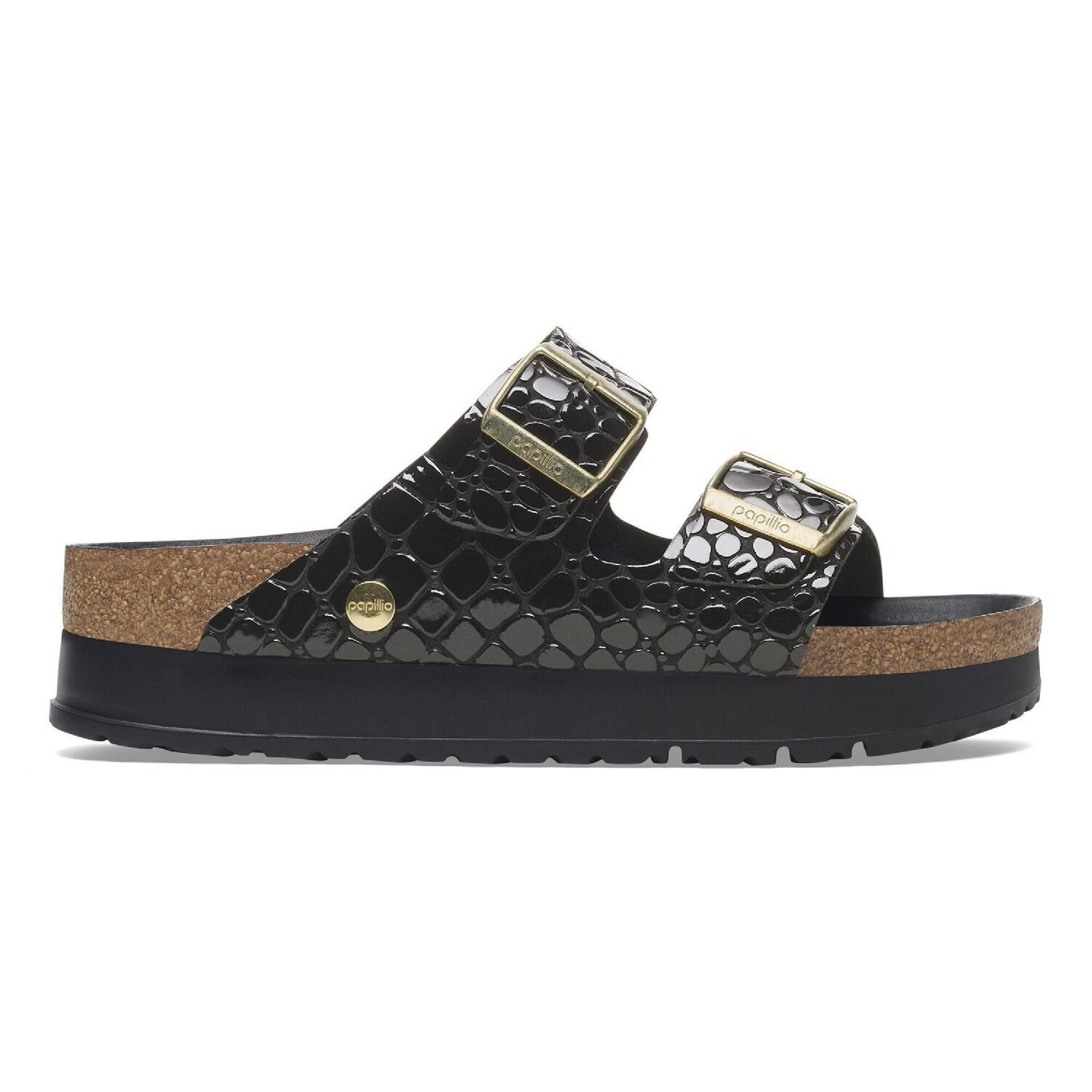 Birkenstock Arizona Platform Nl Shiny Croc Çift Bant Kadın Terlik