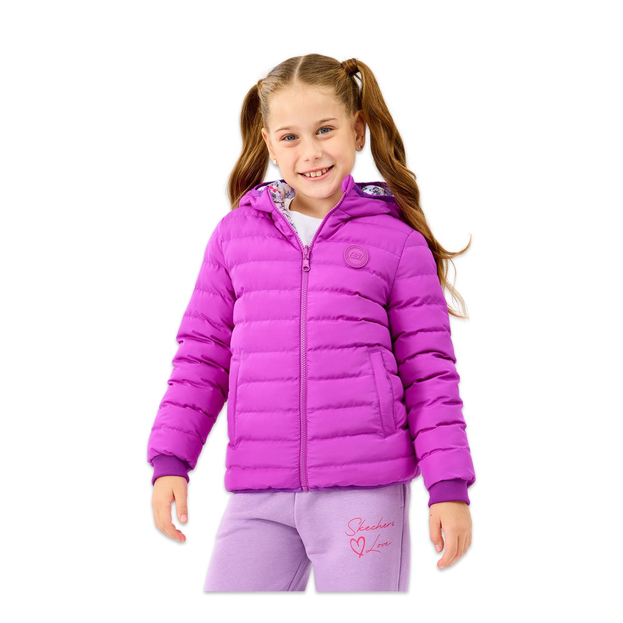 Skechers Sk2520079 G Double Sided Puffer Çift Taraflı Jacket Kız Çocuk Mont