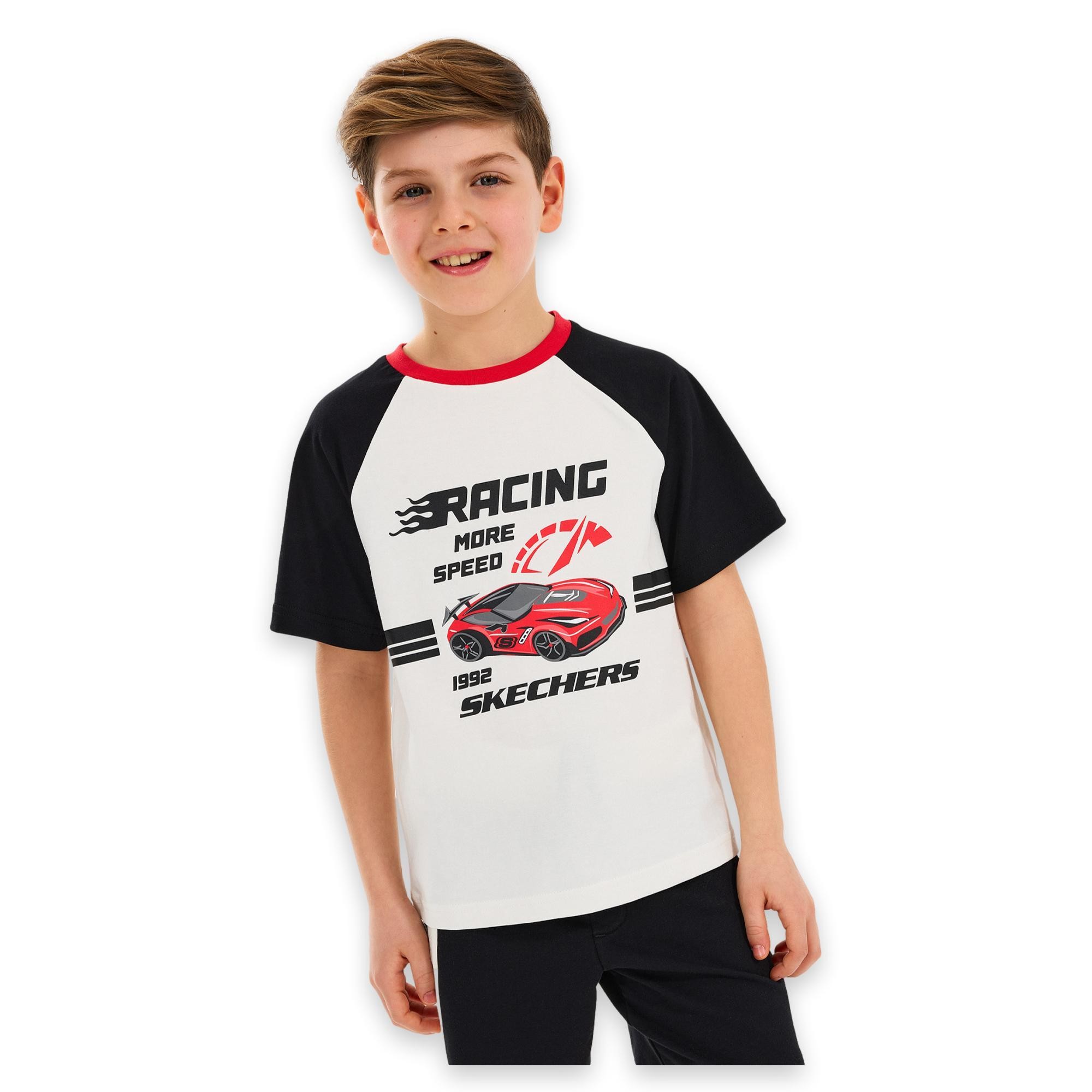 Skechers Sk2510038 B Graphic Tee-Siyah Çocuk T-Shirt
