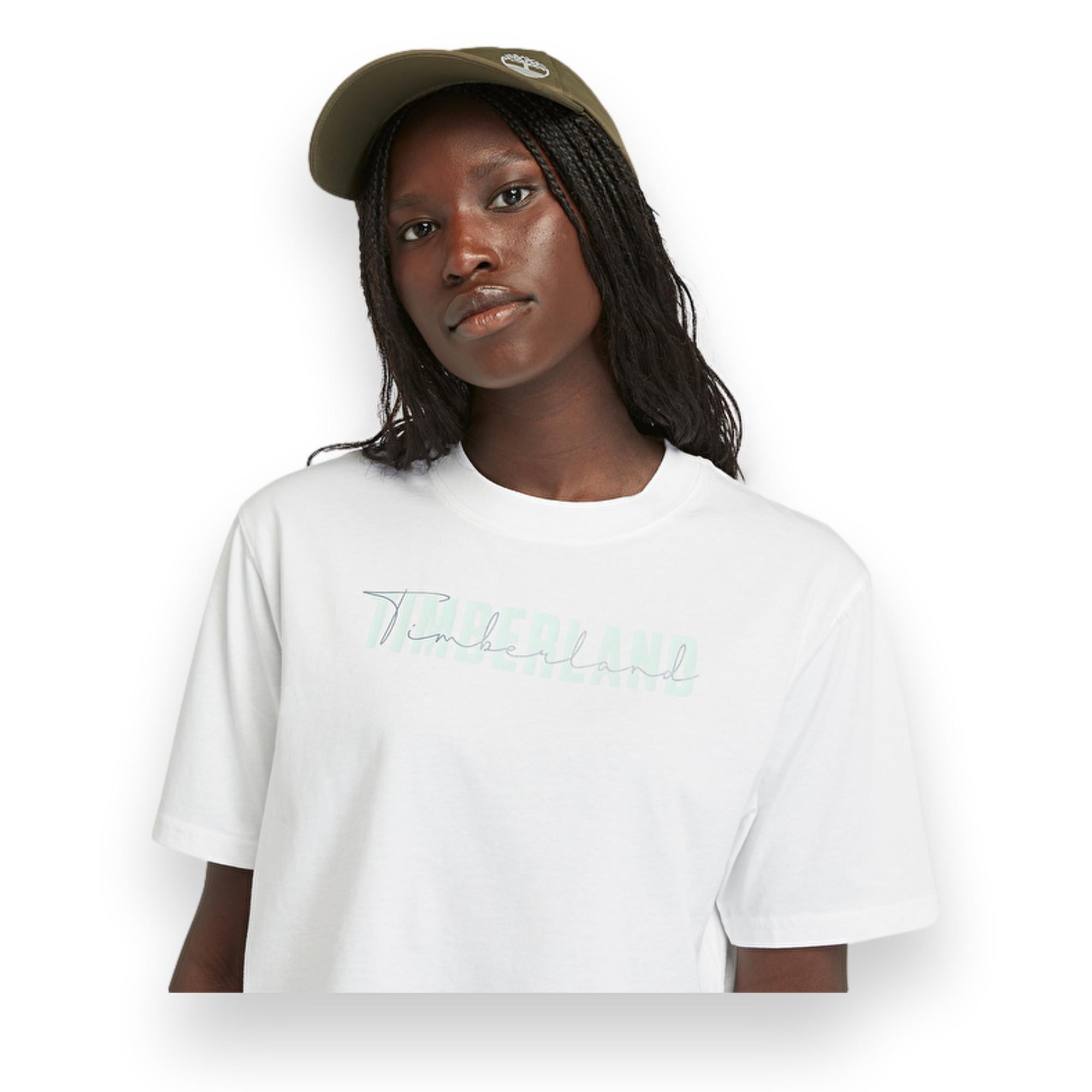 Timberland Tb0A5Vs3 Cropped Sleeve Tee T Kadın T-Shirt