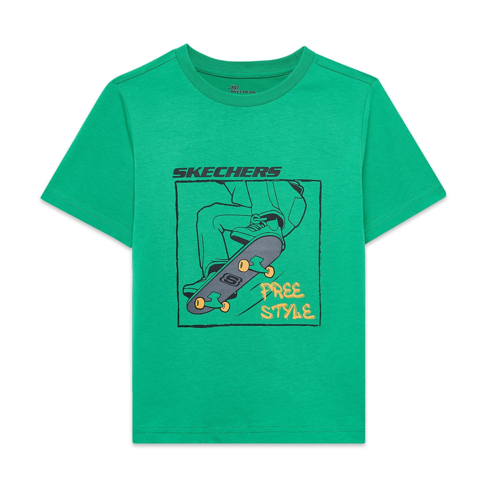 Skechers Sk2510112 B Regular Fit Graphic Tee Erkek Çocuk T-Shirt