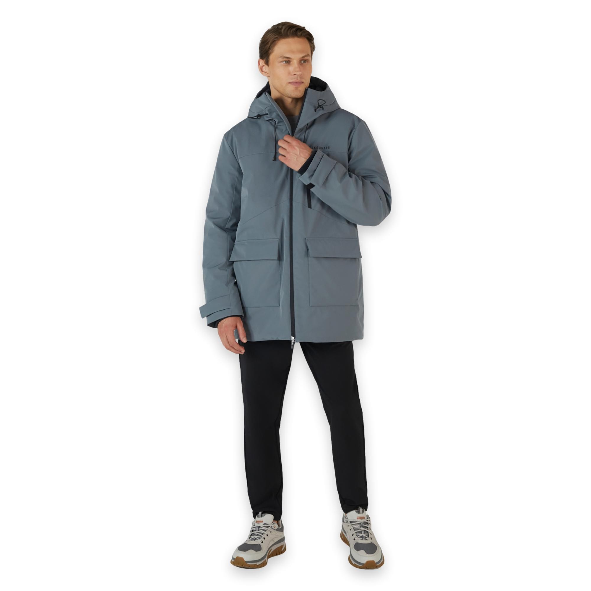 Skechers S242049 M Outerwear Coated Jacket Mont Erkek Mont