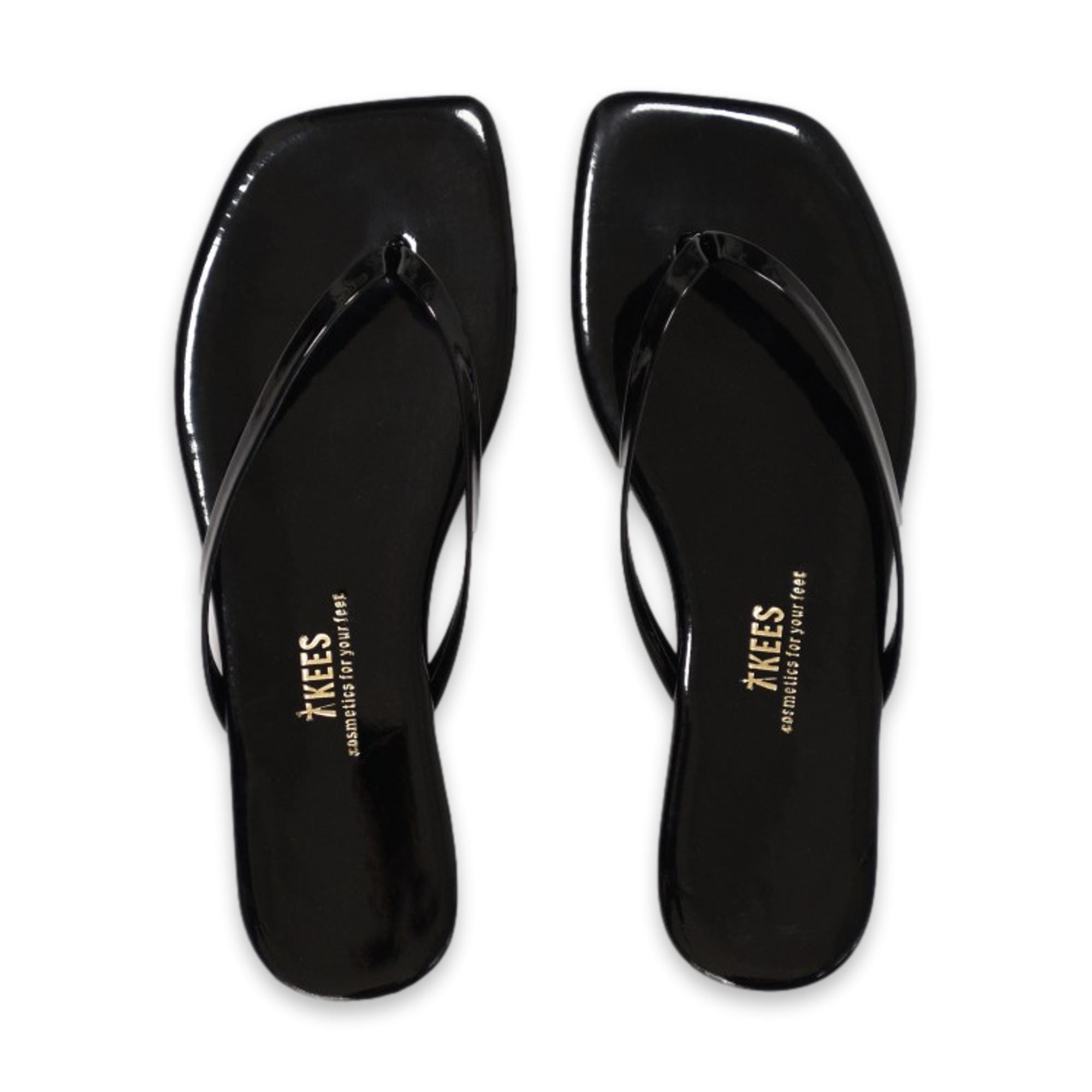 Tkees Tk-1014Z Parmak Arası Kare Burun Rugan Kadın Terlik