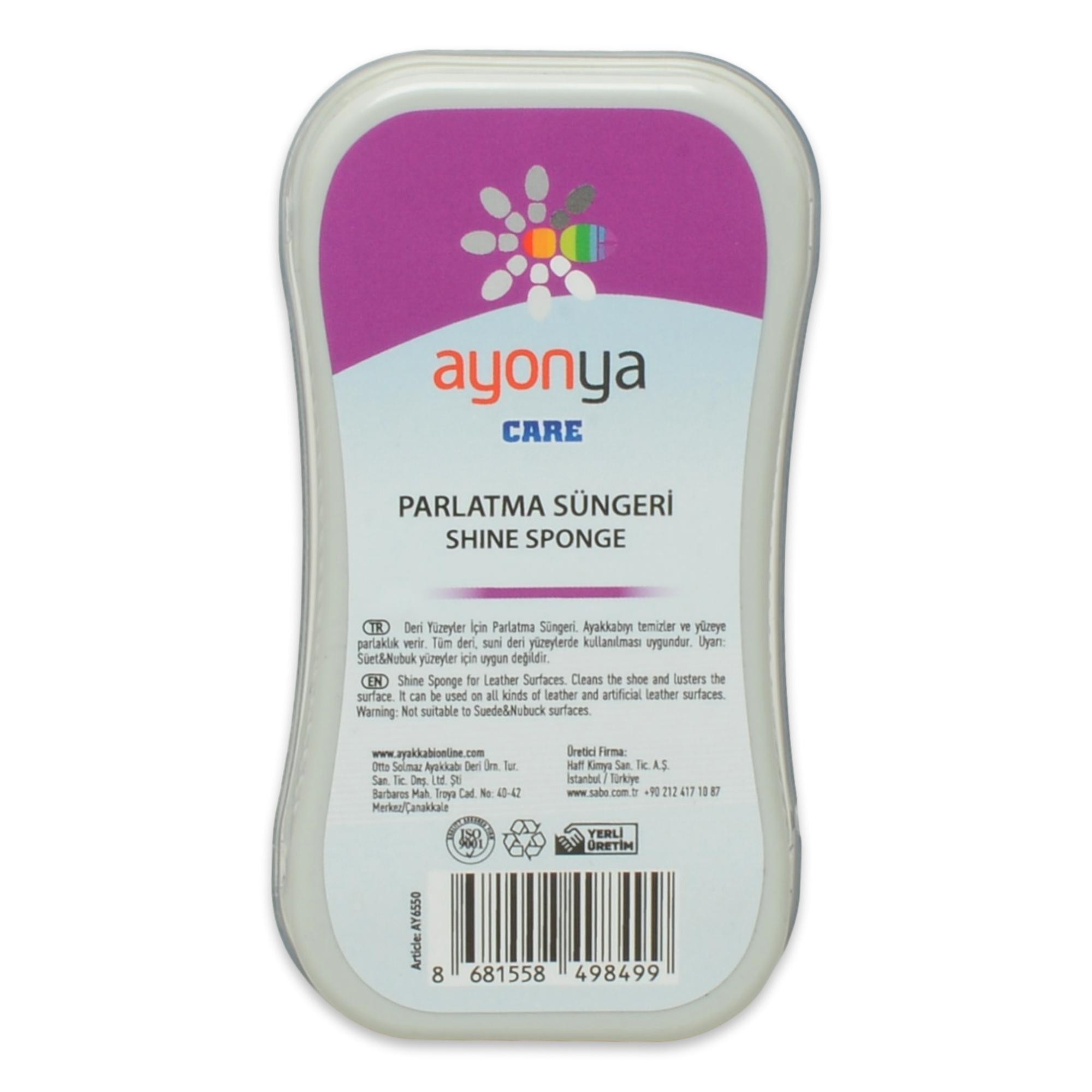 Ayonya 6550 Deri Parlatici Sünger Bakım Malzemeleri