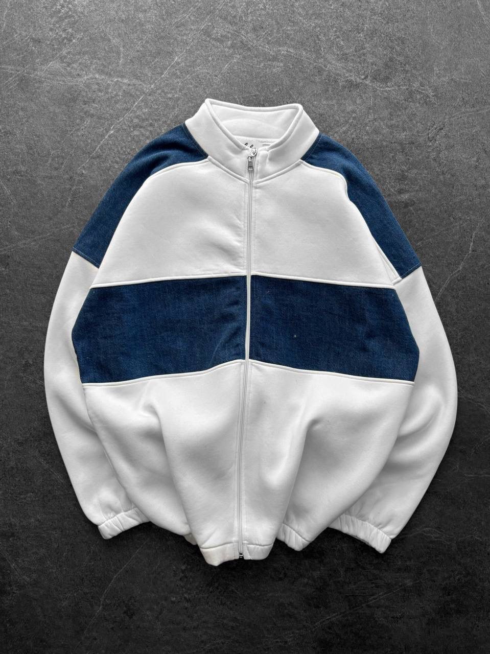 Kot Detay Dik yaka Şardonlu Unisex Sweatshirt